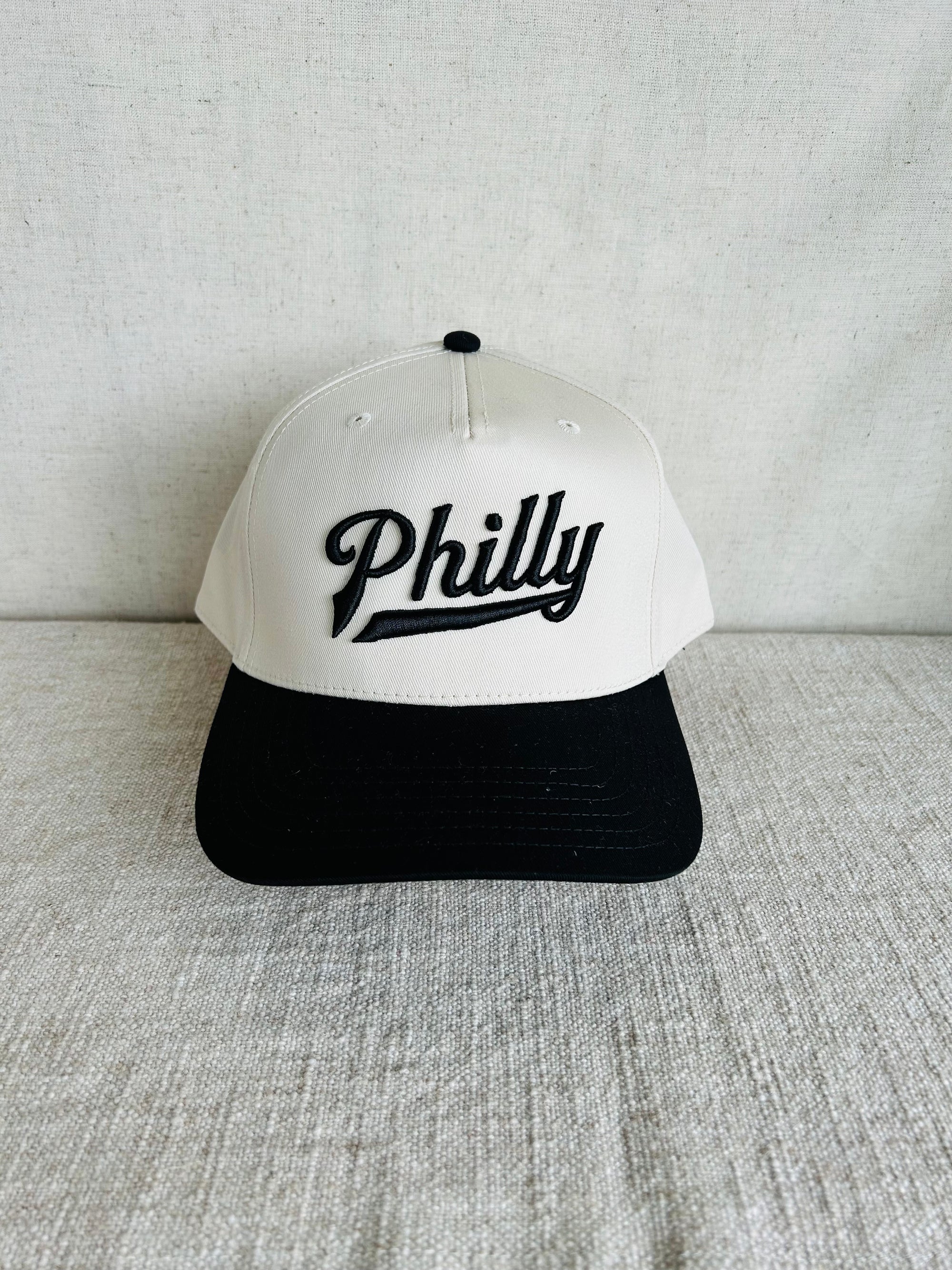 Philly Underscore Snapback Hat - Natural w Black