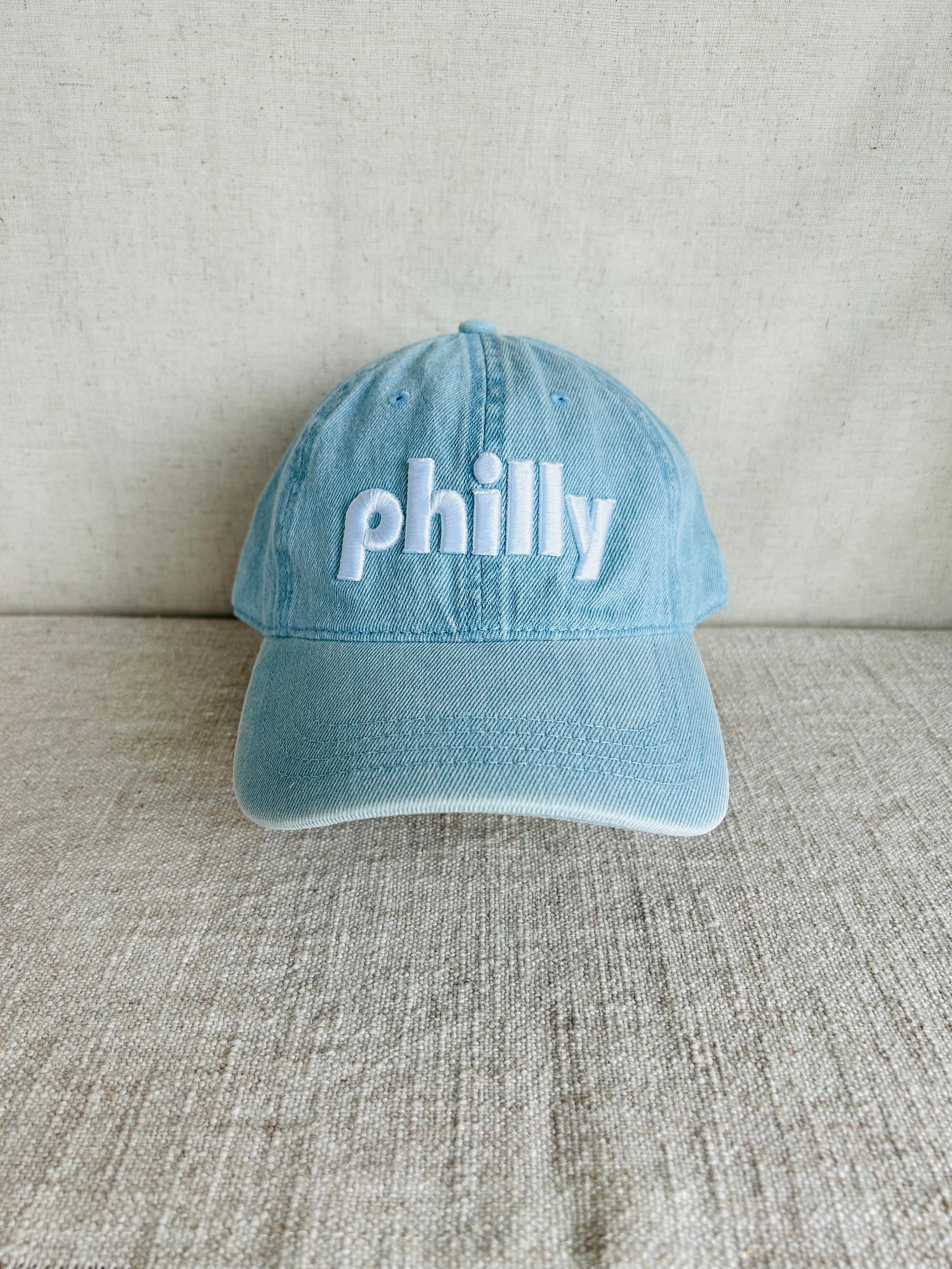 Philly Chalet Dad Hat - Light Denim w White