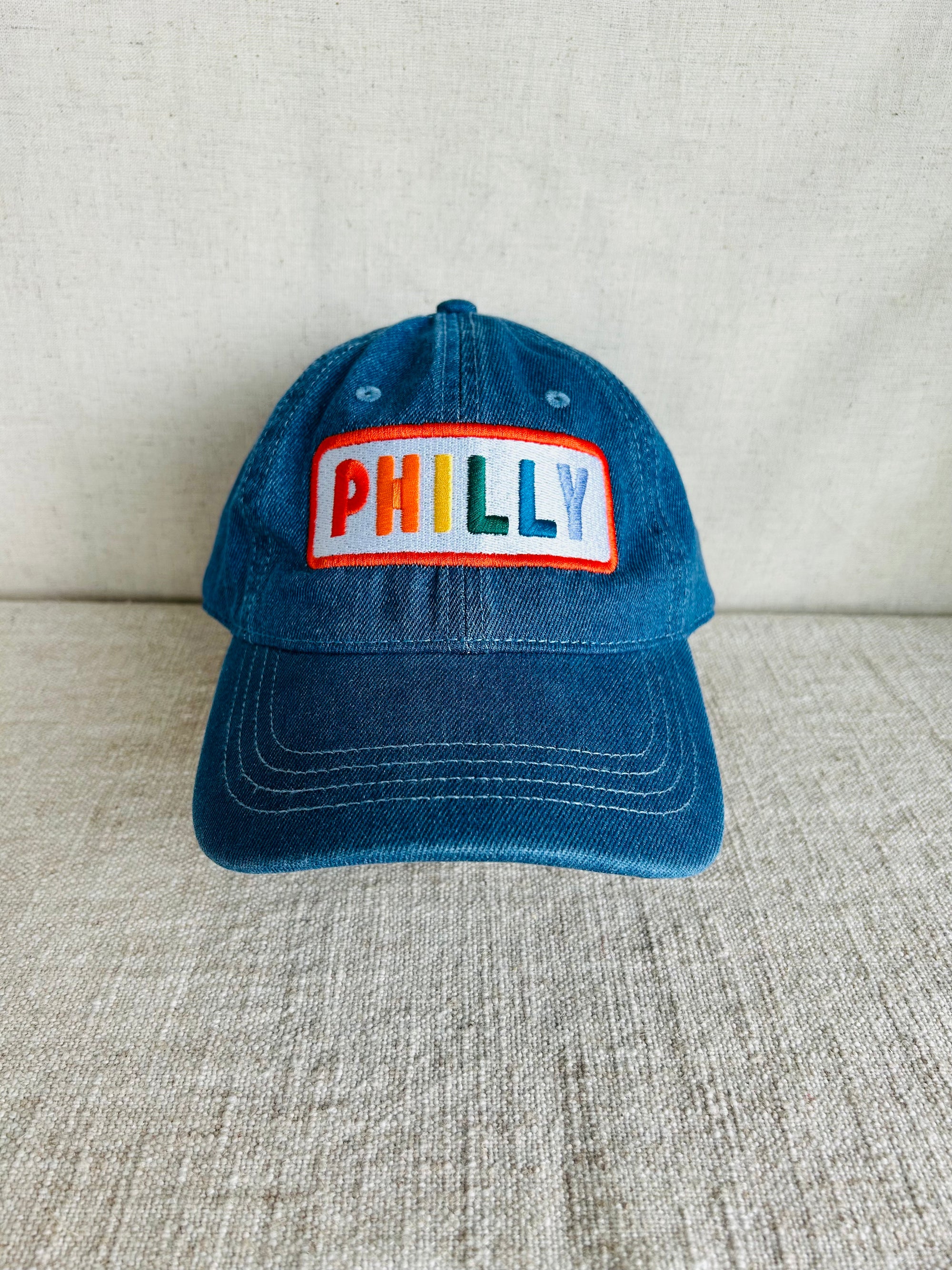 Philly Denim Dad Hat - Rainbow