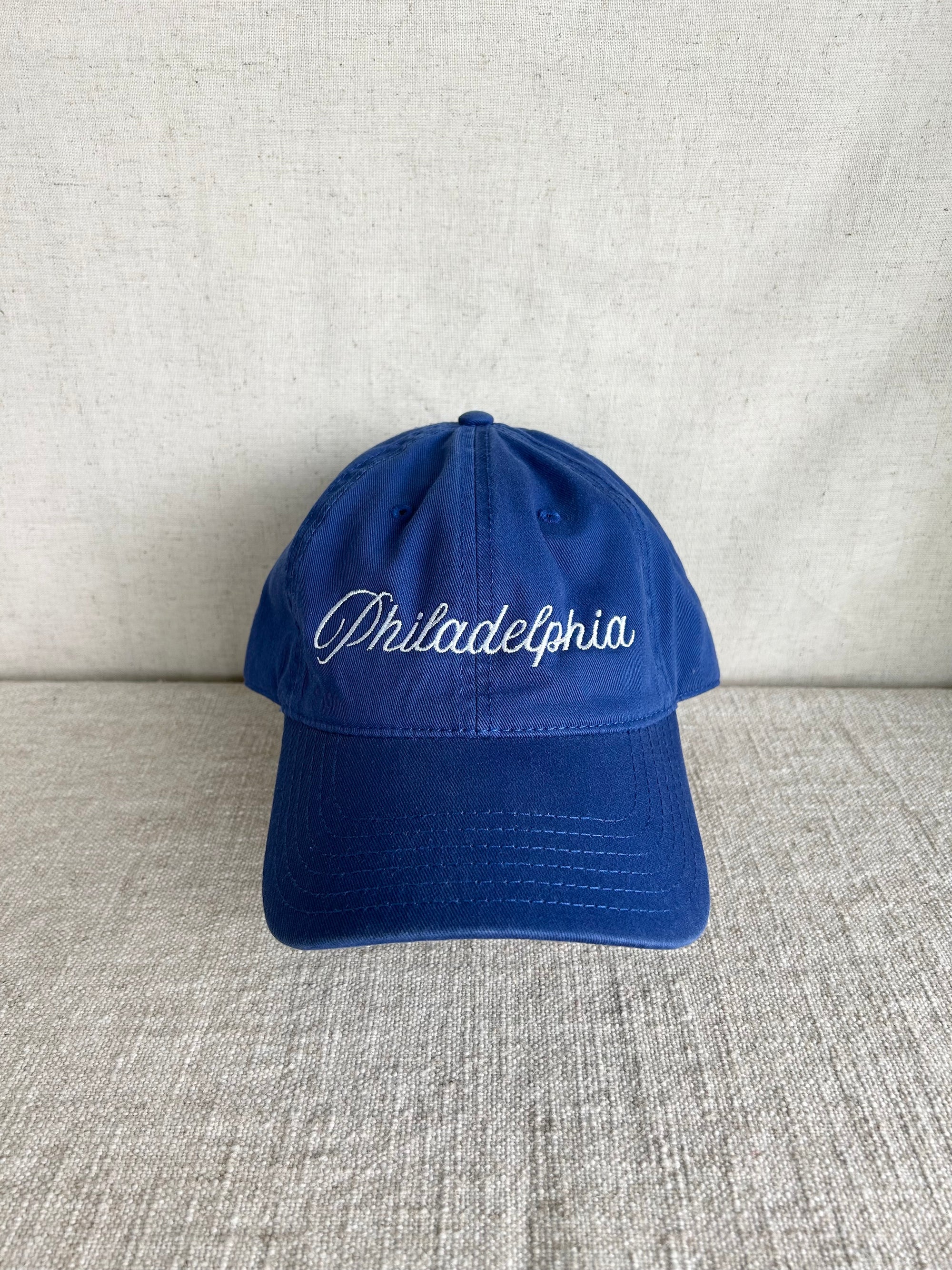 Philadelphia Script Dad Hat - Royal Blue