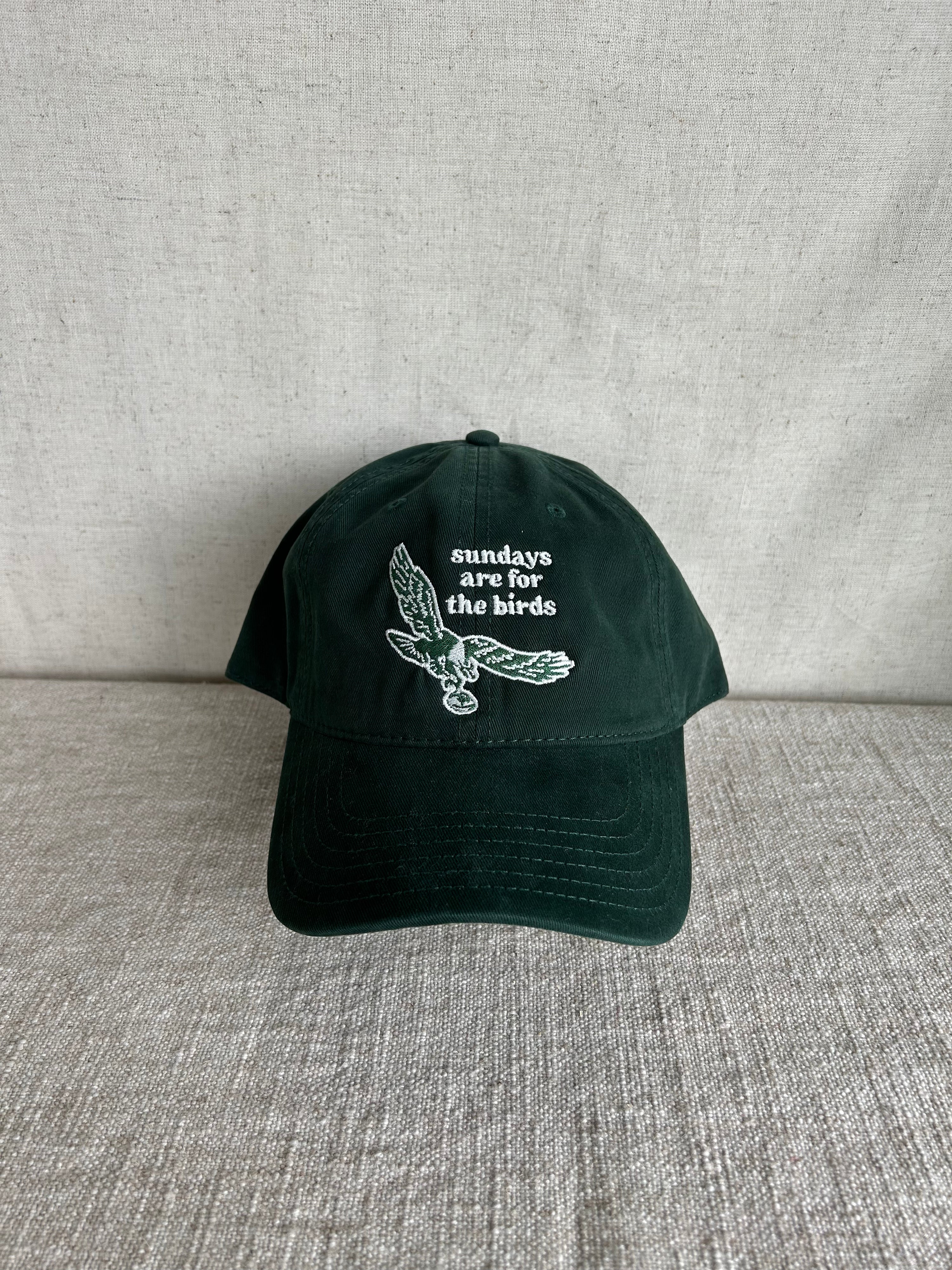 Sundays are for the Birds Hat - Dark Green