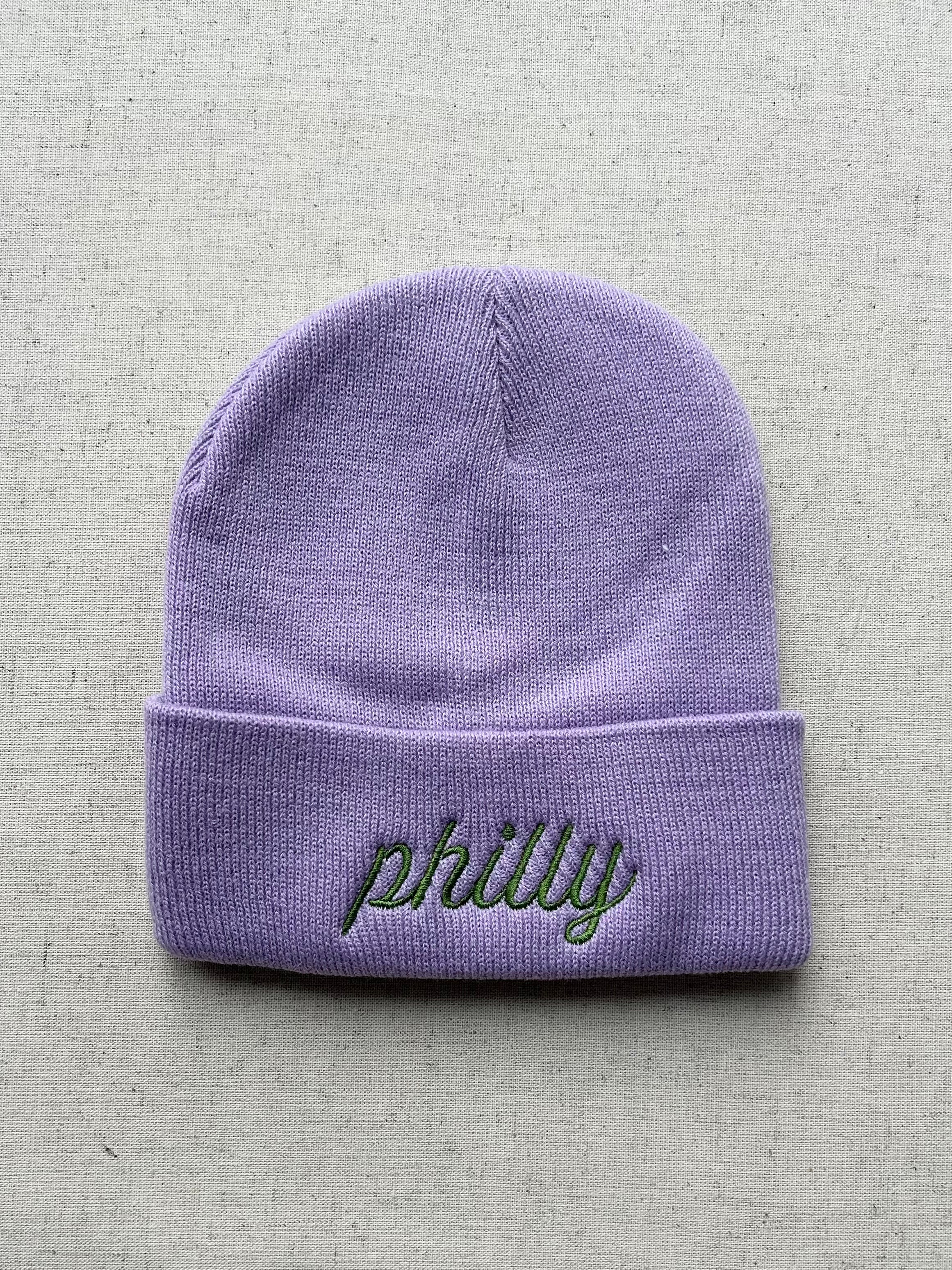 Philly Lavender Embroidered Beanie
