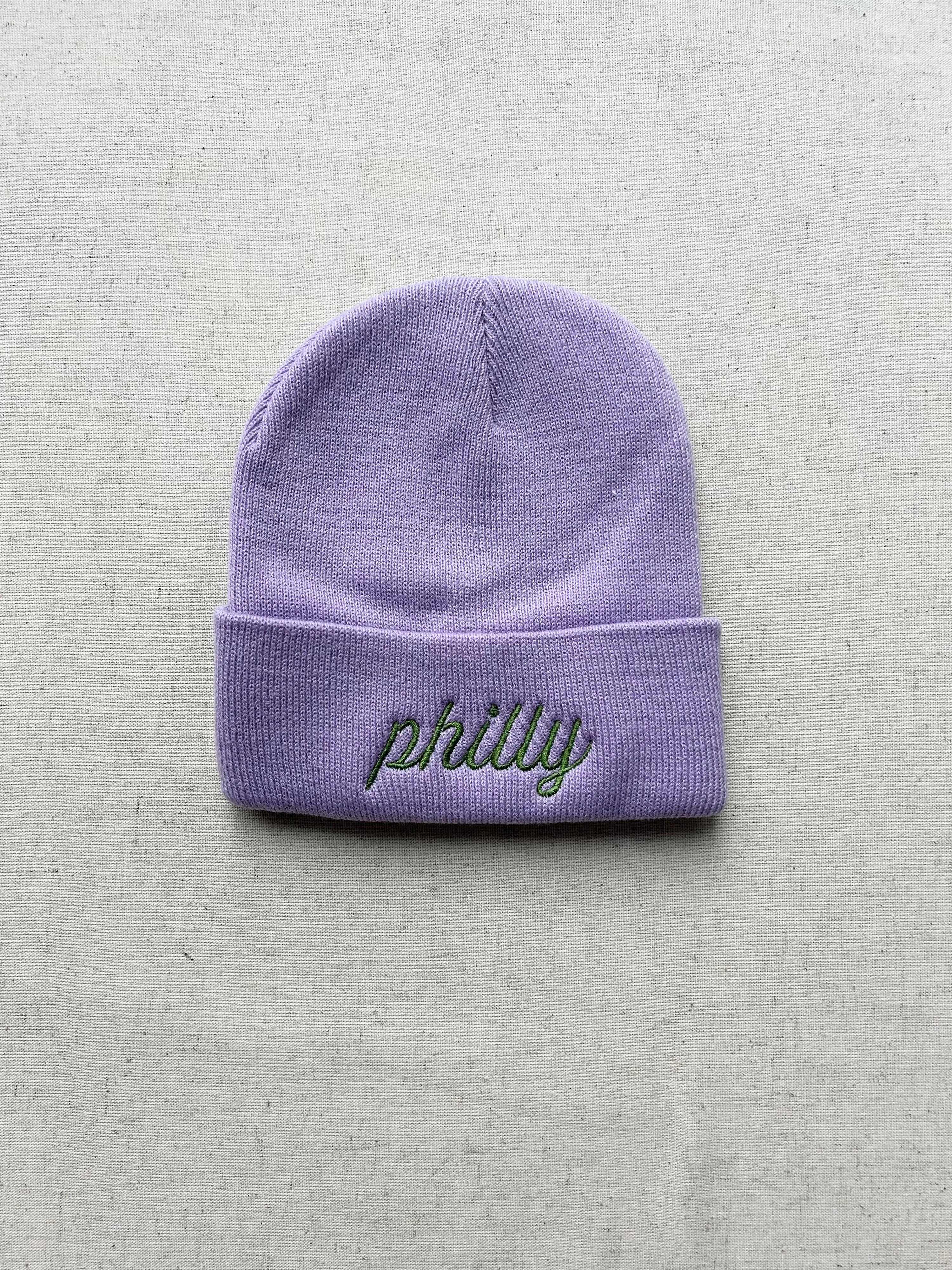 Philly Lavender Embroidered Beanie