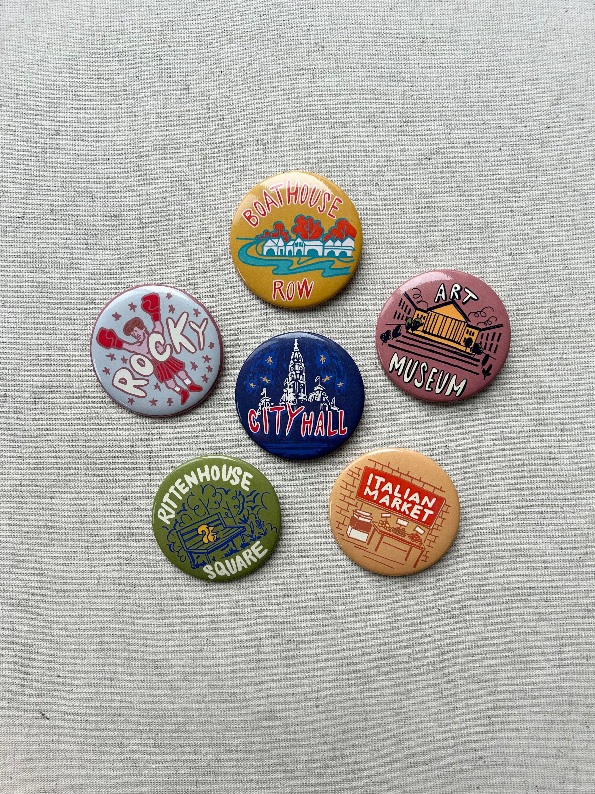 2.25" Philly Button Pins