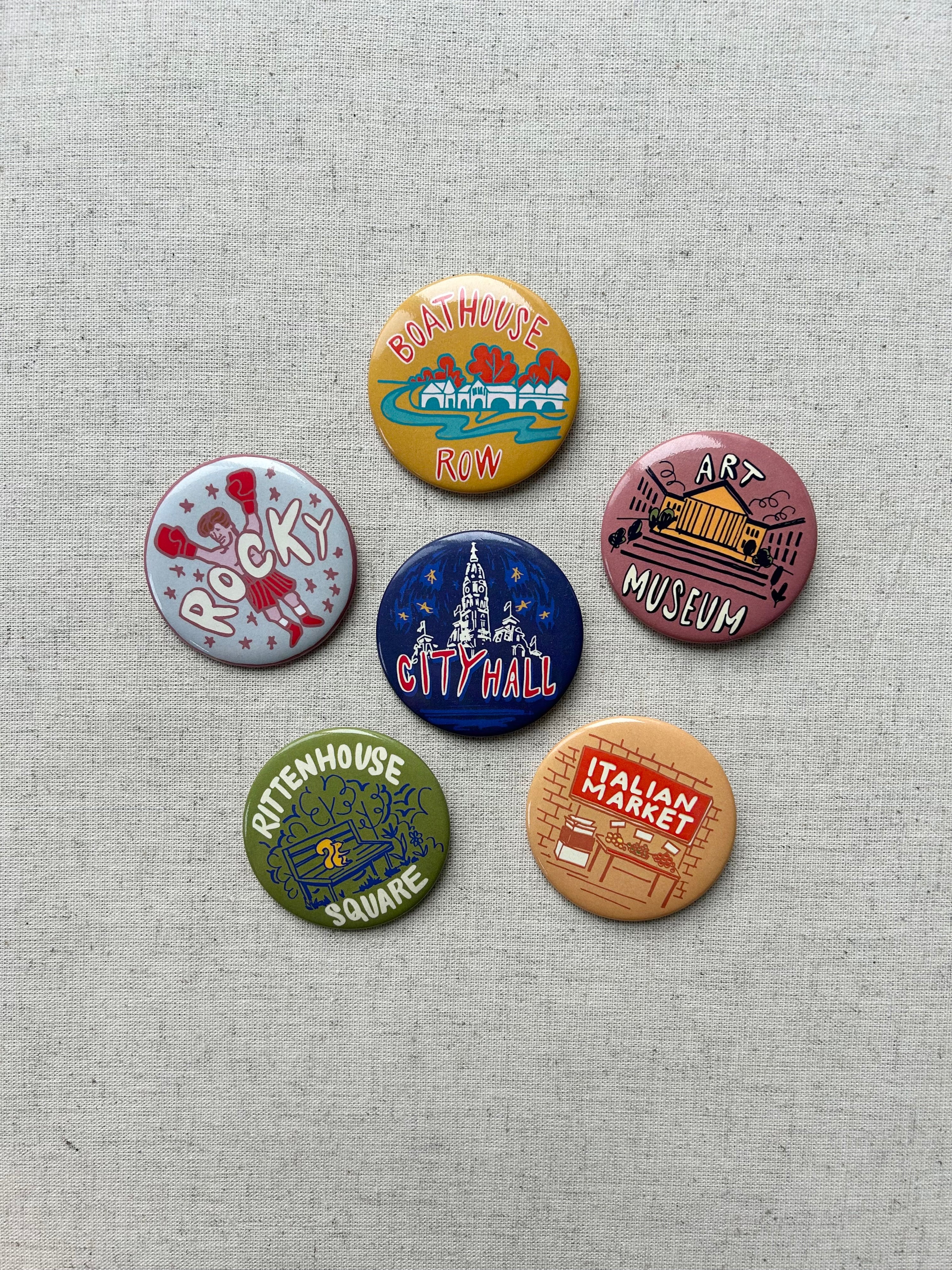2.25" Philly Button Pins