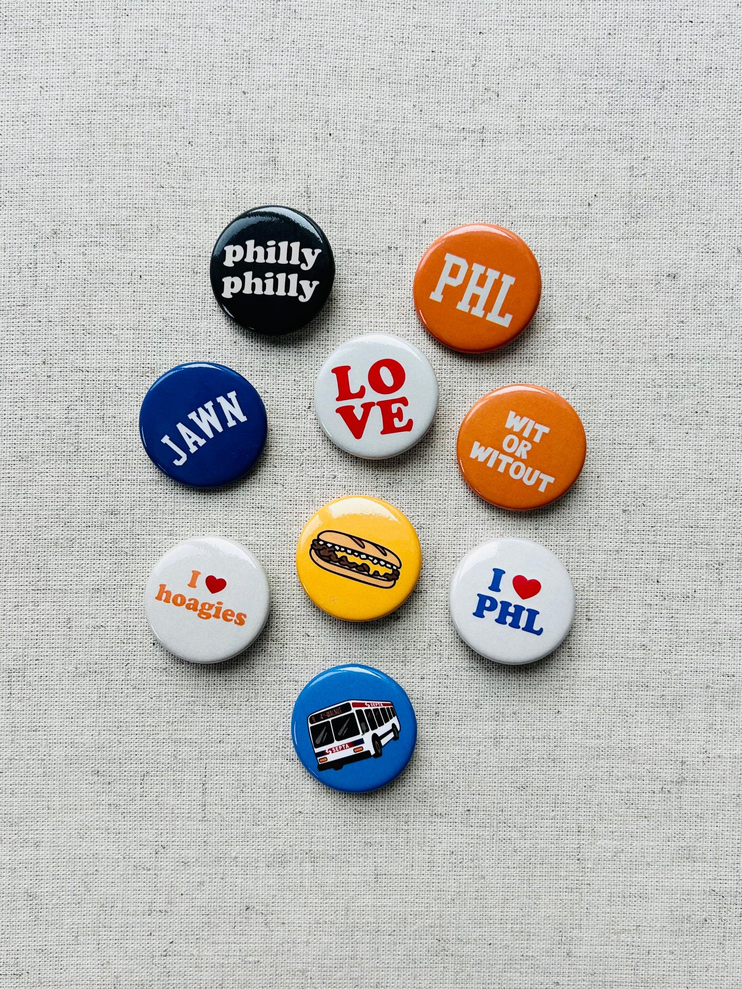1.25" Philly Button Pins
