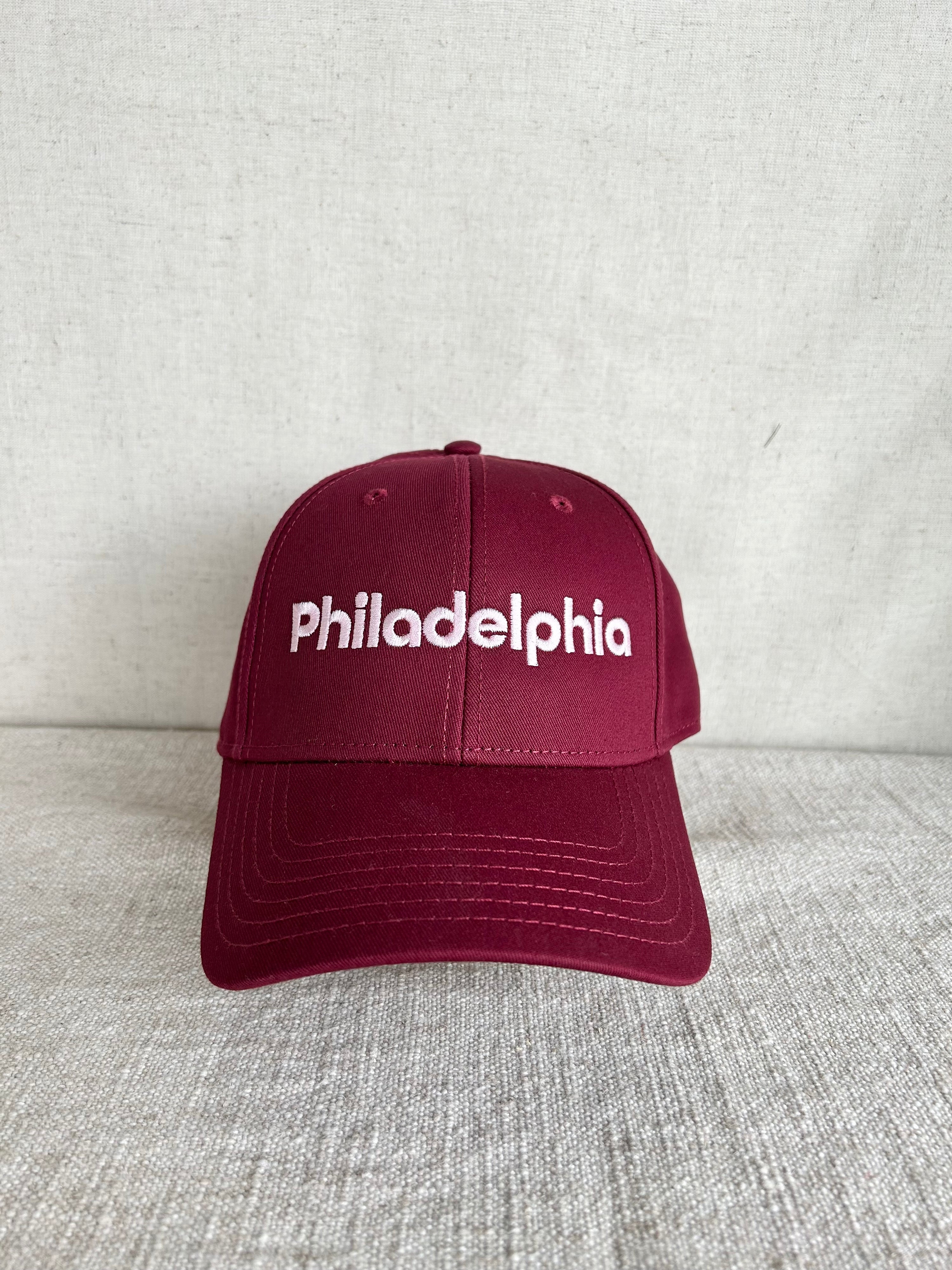 Philadelphia Chalet Dad Hat - Maroon w Pink