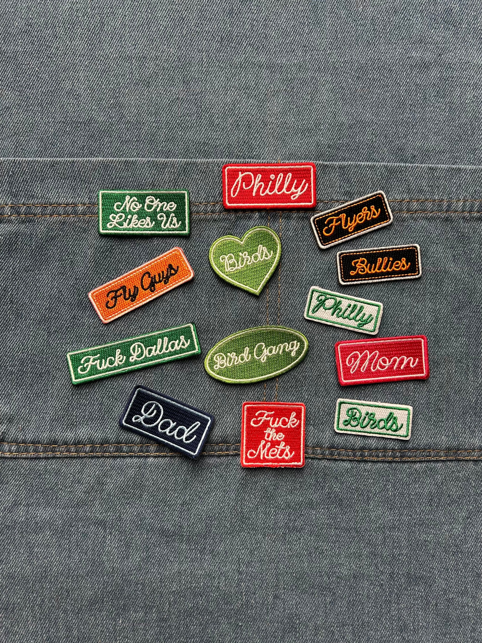 Chain Stitched Font Patches - Med