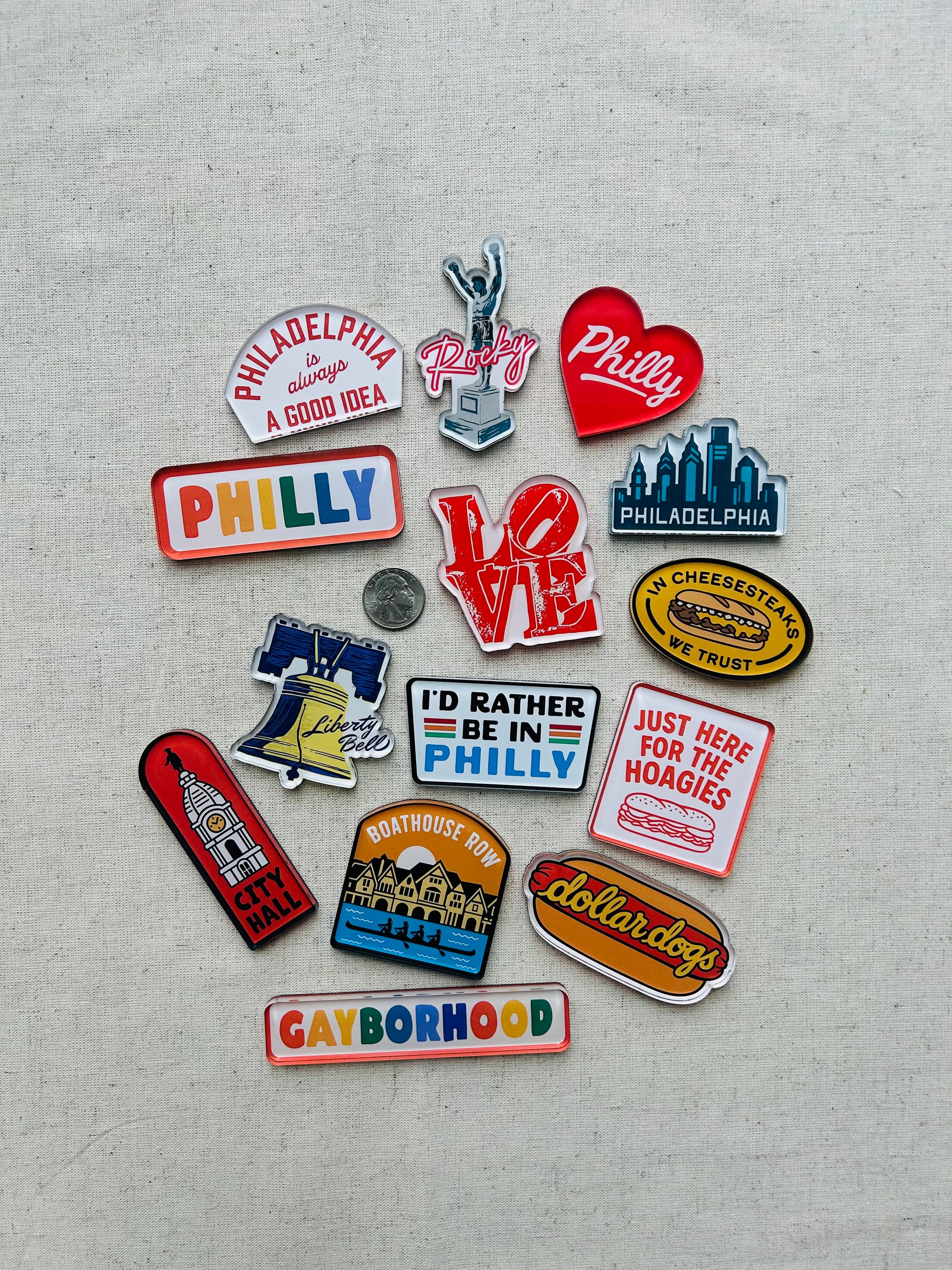 Philly Acrylic Magnets