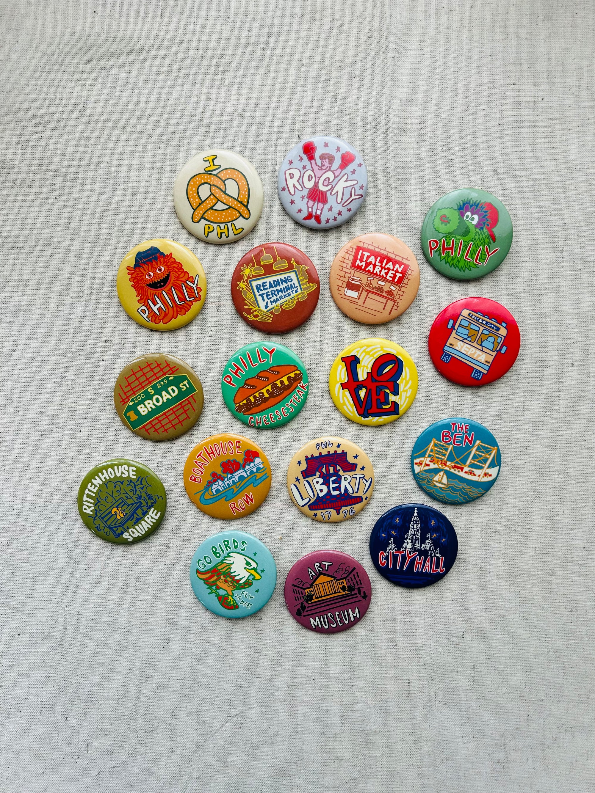 2.25" Philly Button Pins