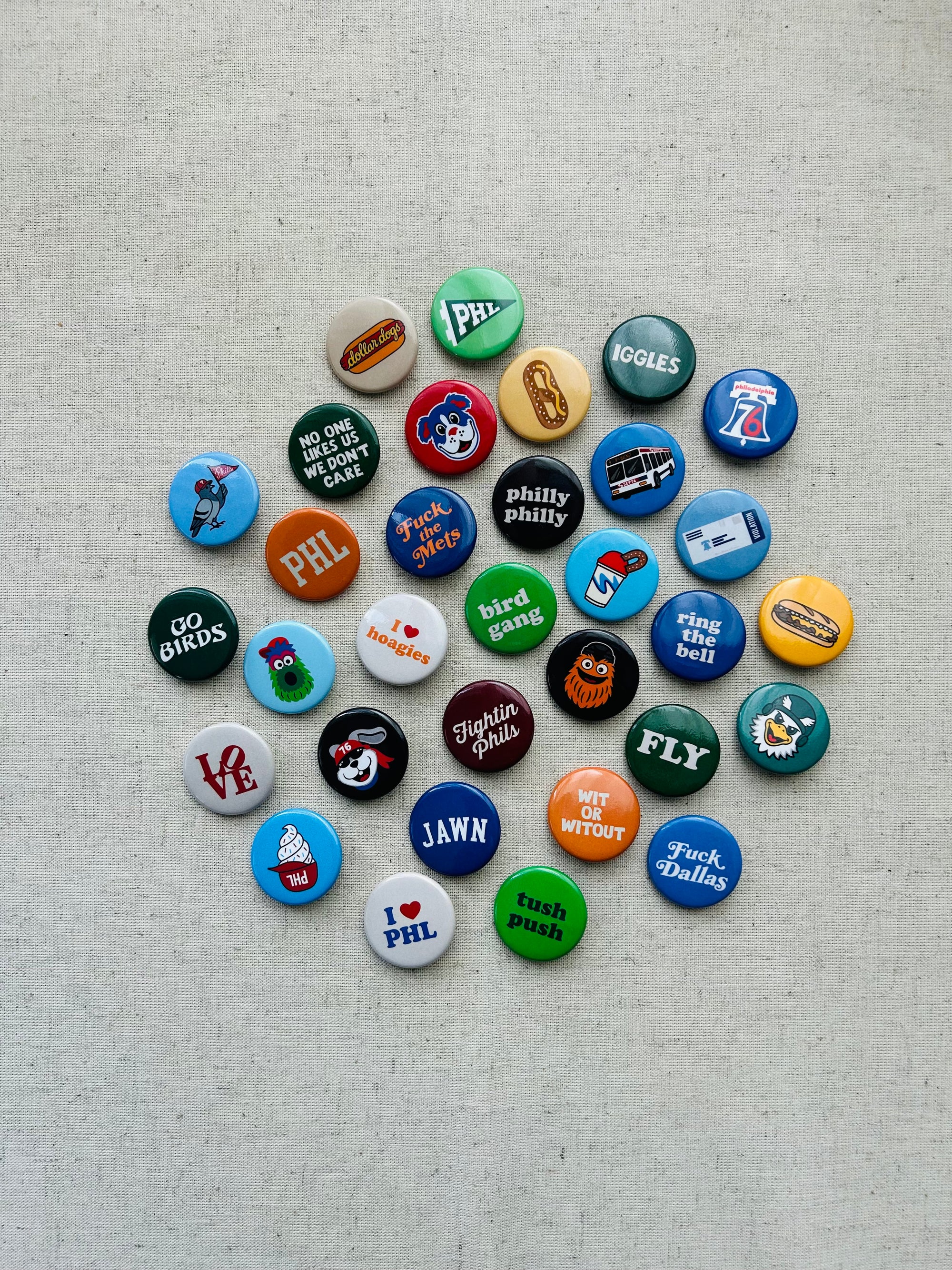 1.25" Philly Button Pins