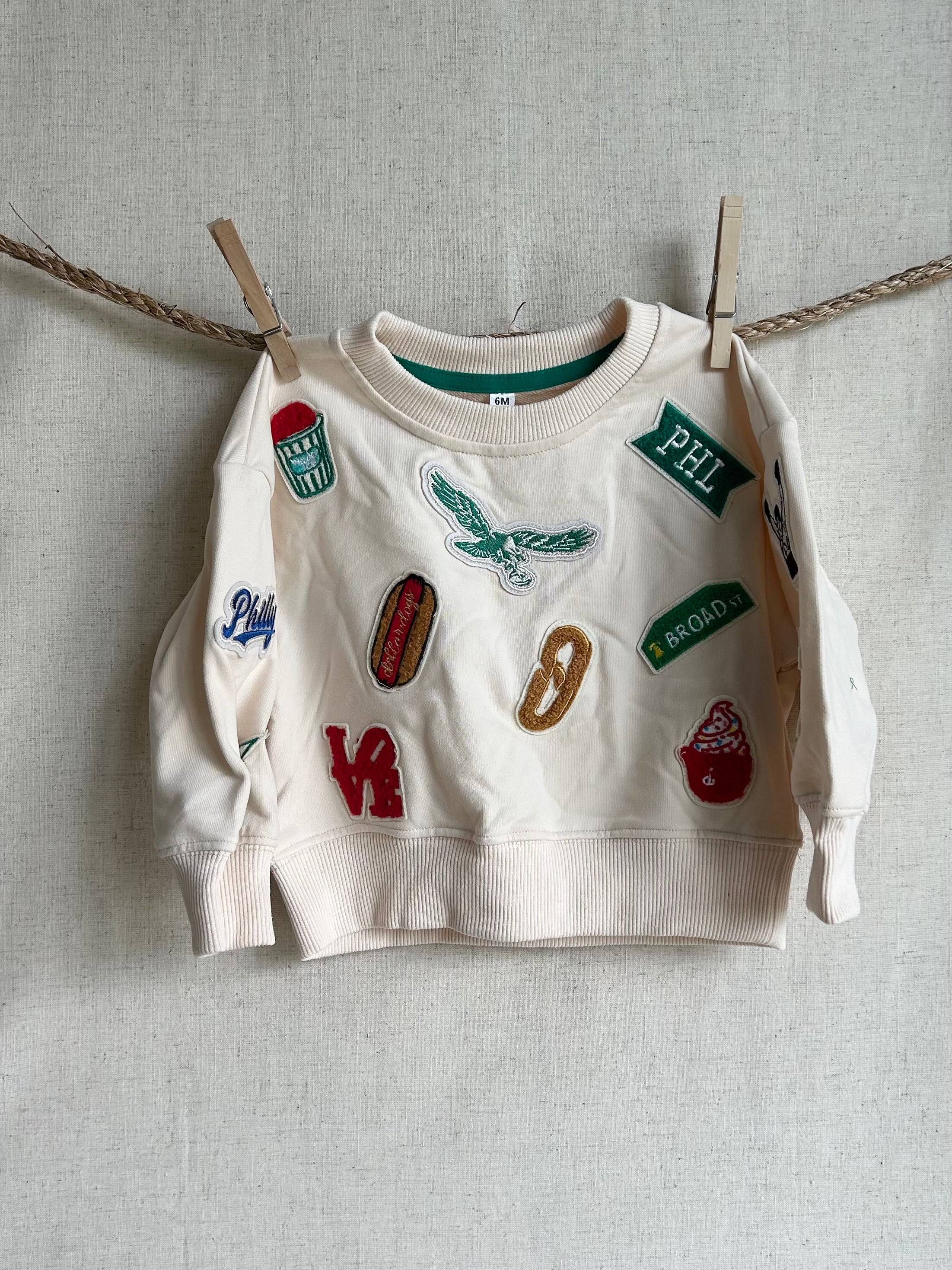 Philly Patched Toddler & Youth Crewneck