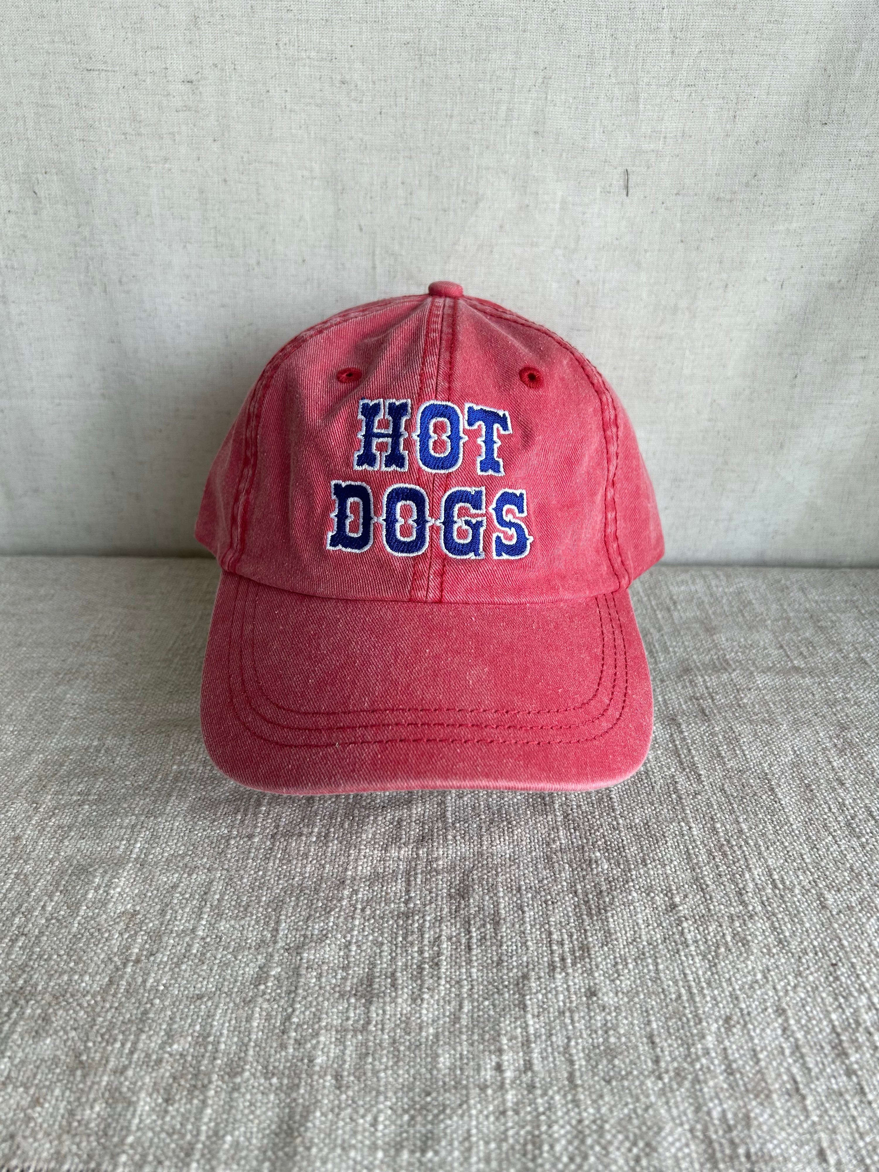 Hot Dogs Dad Hat - Vintage Red