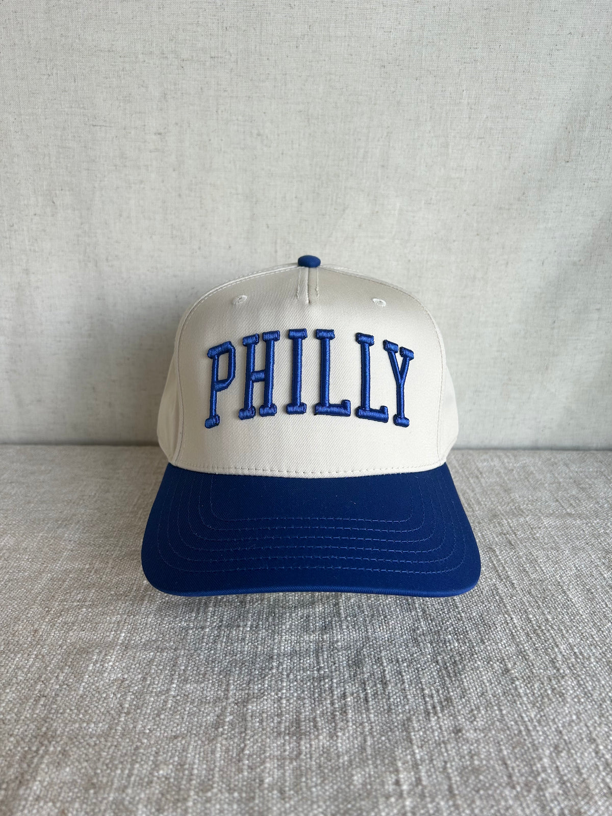 Philly Arched Snapback - Natural w Royal Blue
