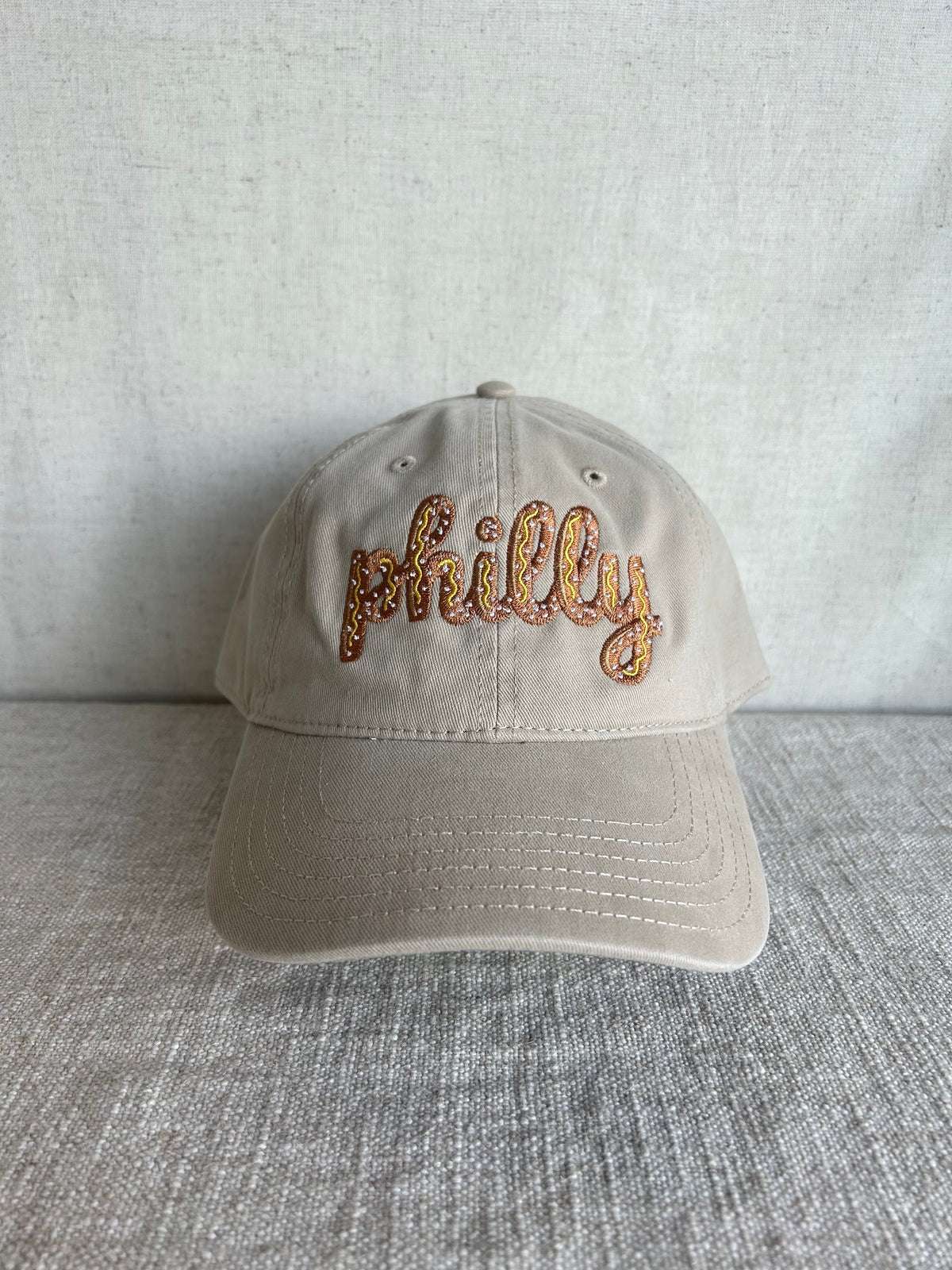 Philly Pretzel Dad Hat - Khaki