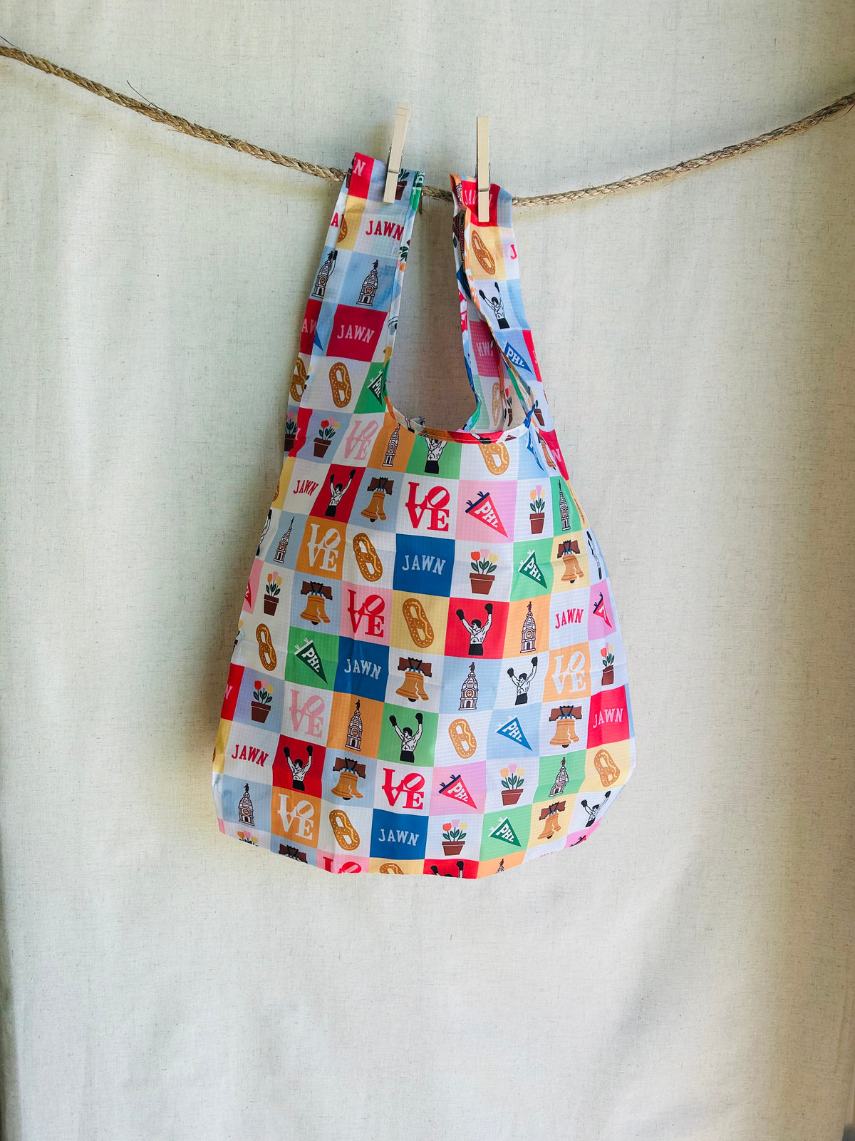 Philly Checkered Reusable Bag