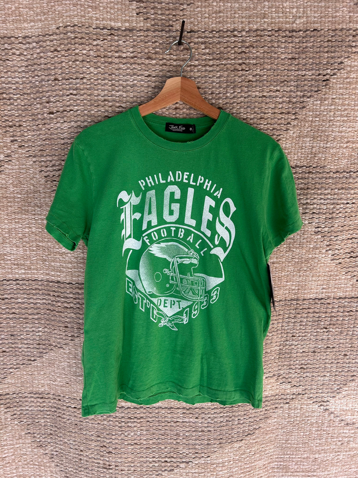 Philadelphia Eagles Football Helmet Tee - Kelly Green