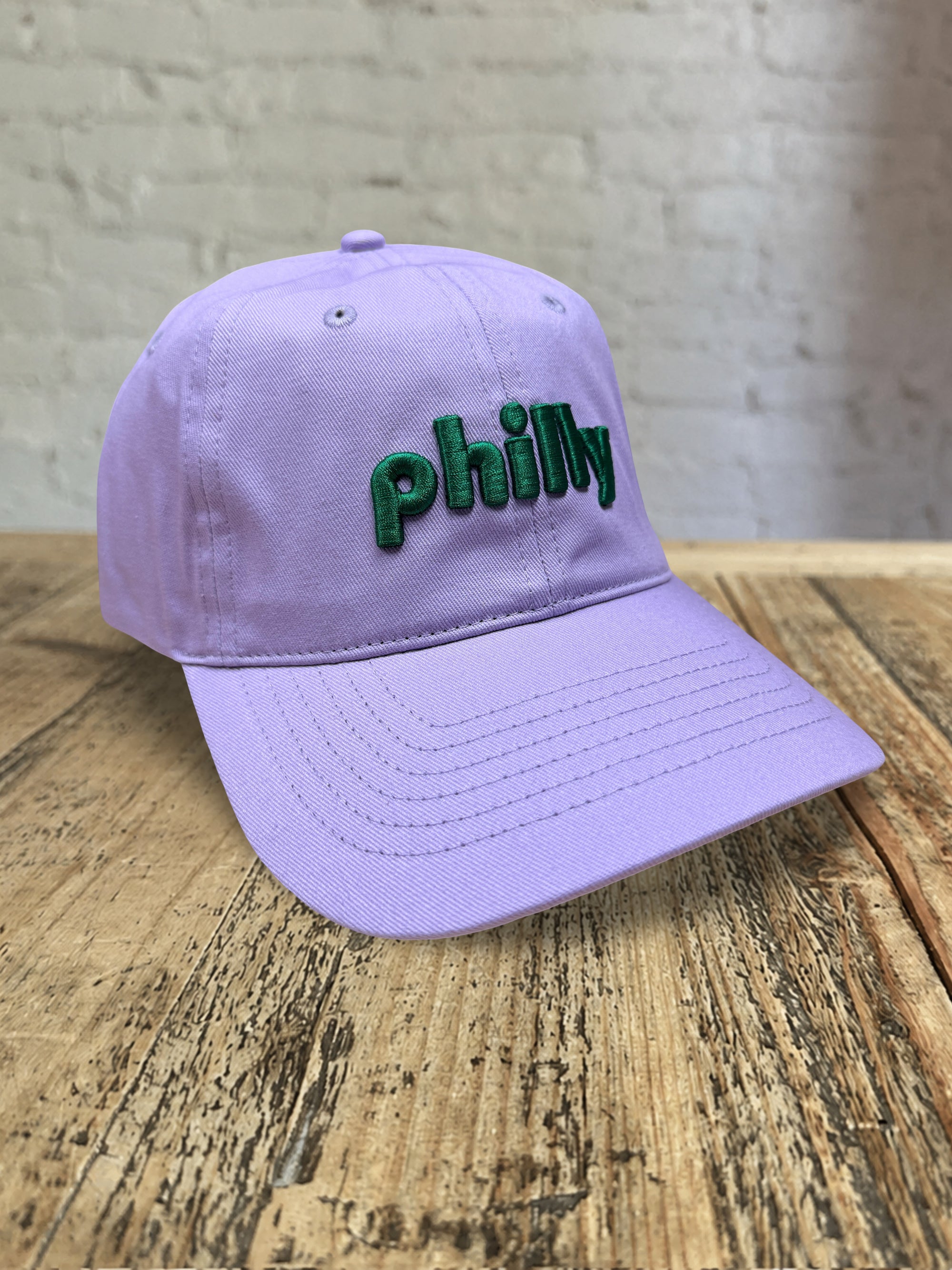 Philly Chalet Dad Hat - Lavender w Green