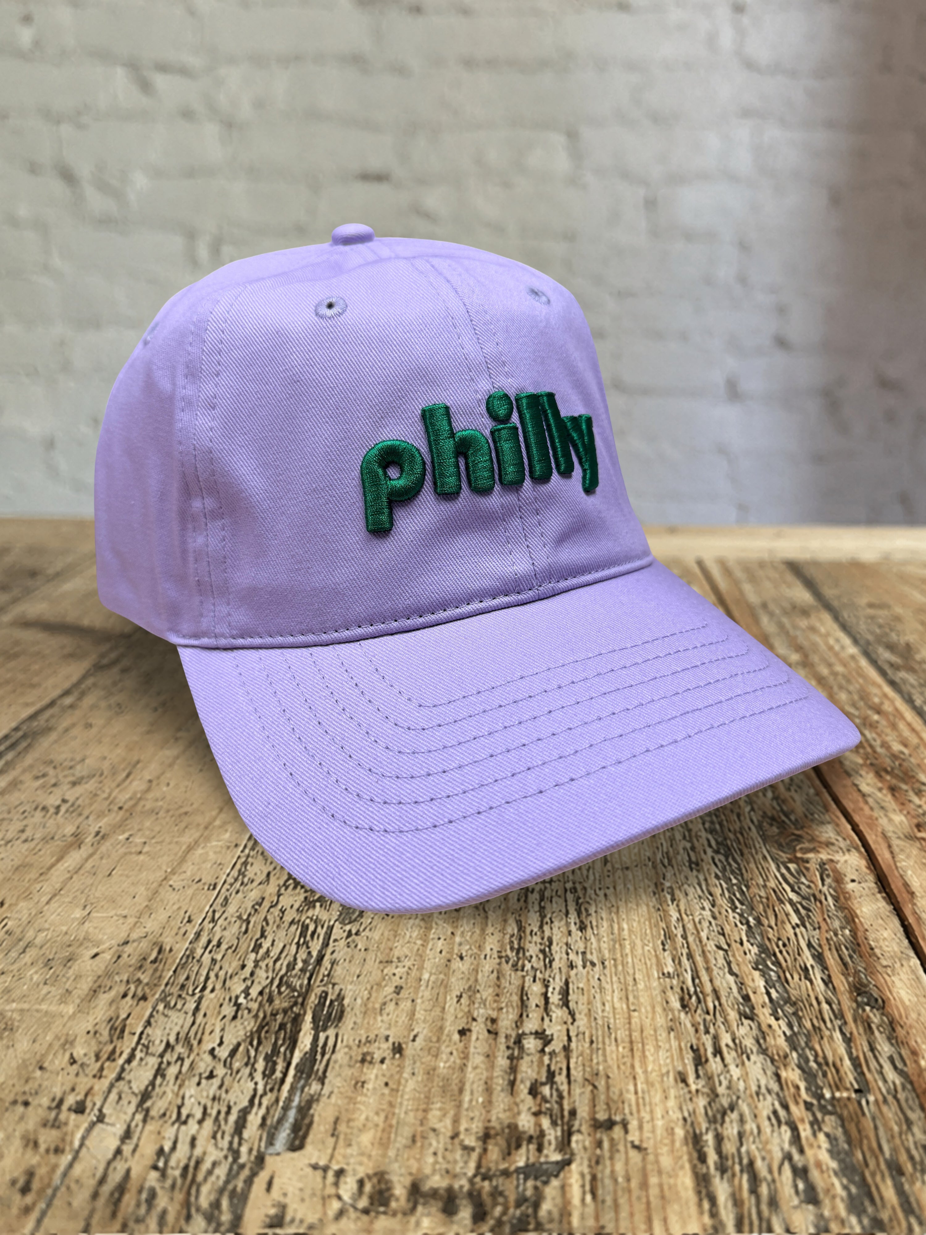 Philly Chalet Dad Hat - Lavender w Green
