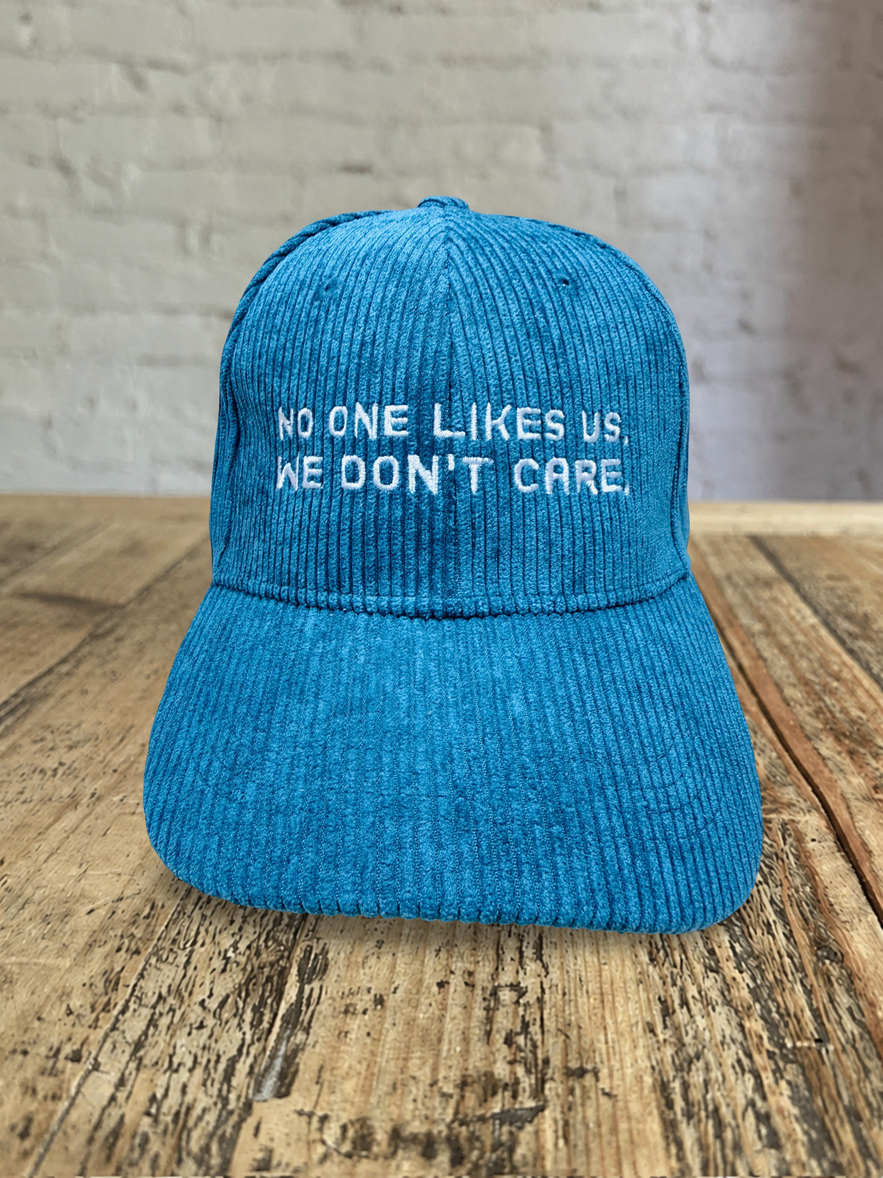 No One Likes Us Hat - Teal Corduroy
