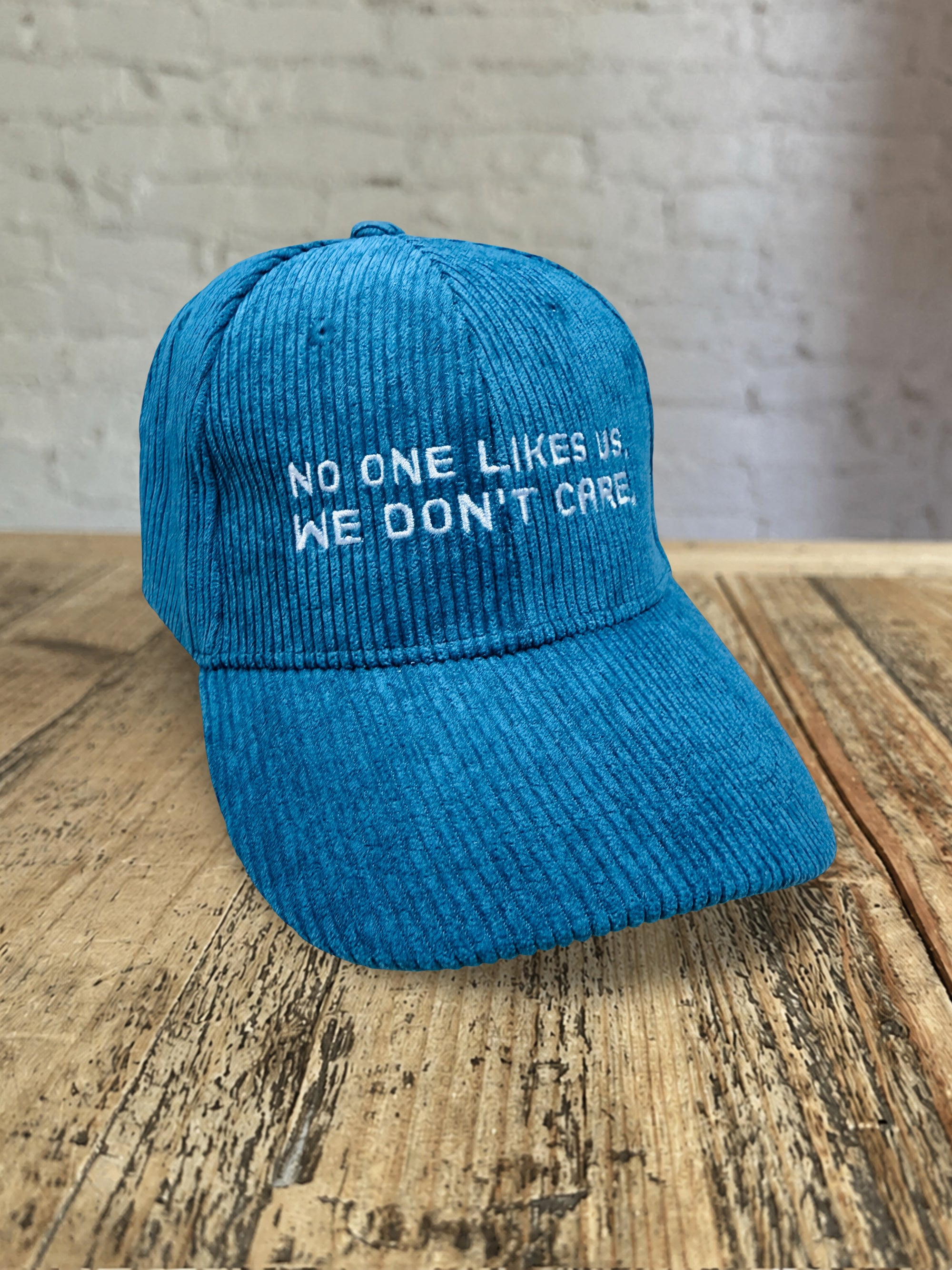 No One Likes Us Hat - Teal Corduroy