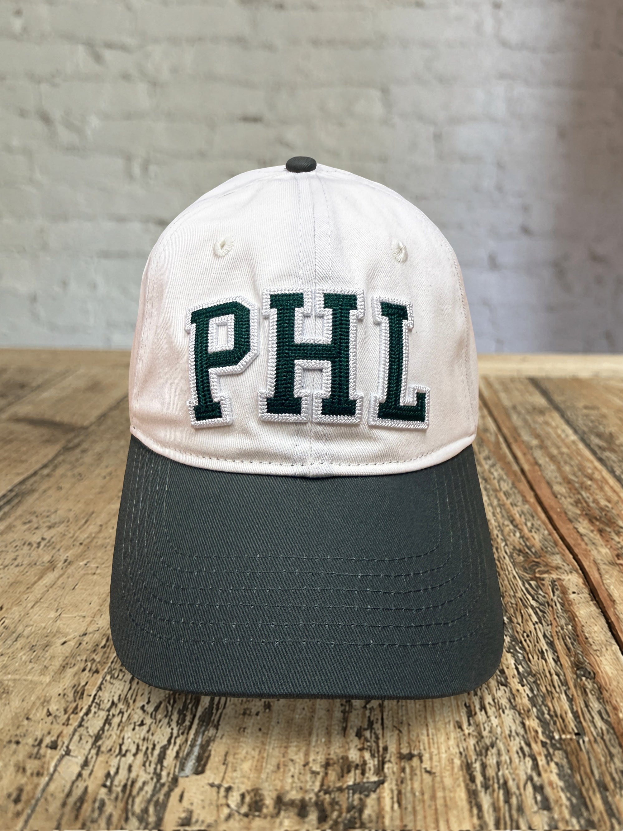 PHL Dad Hat - Natural w Green
