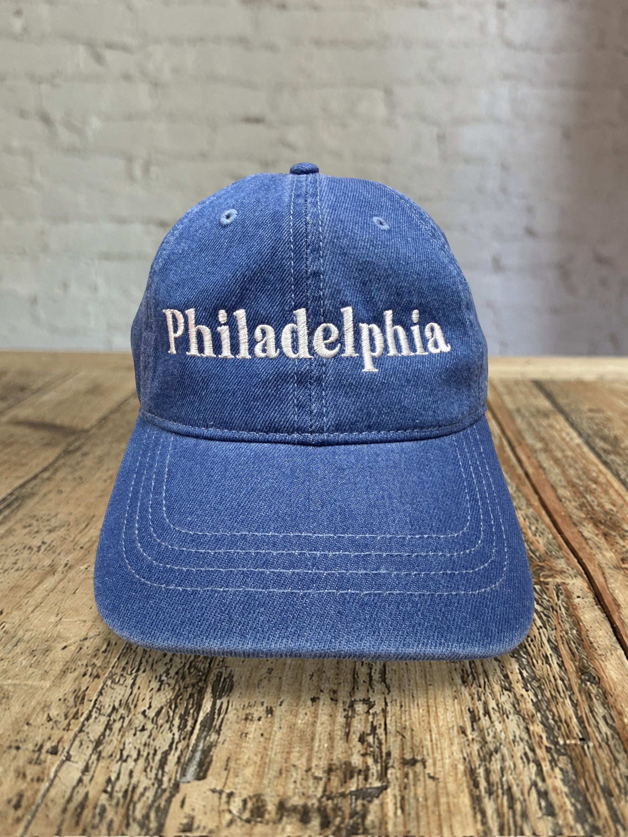 Philadelphia Classic Dad Hat - Denim w White