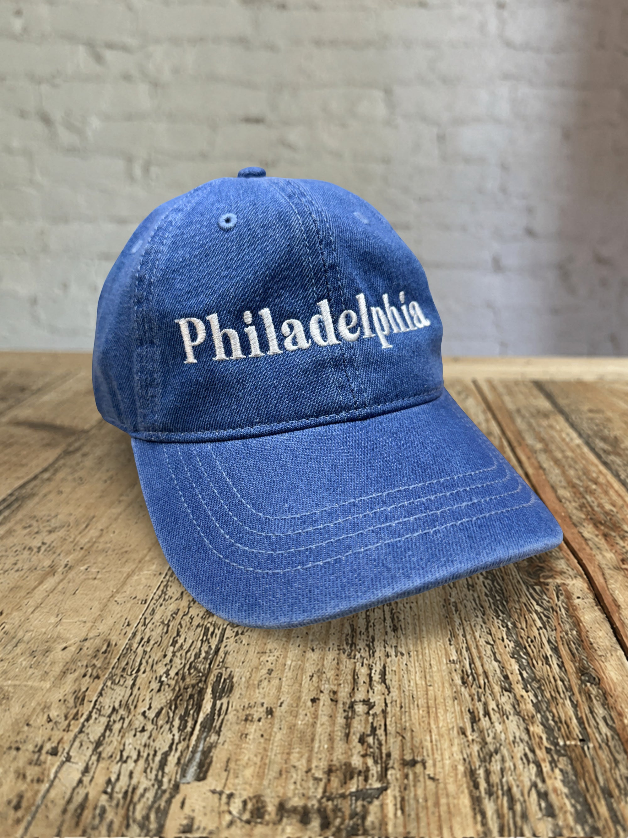 Philadelphia Classic Dad Hat - Denim w White