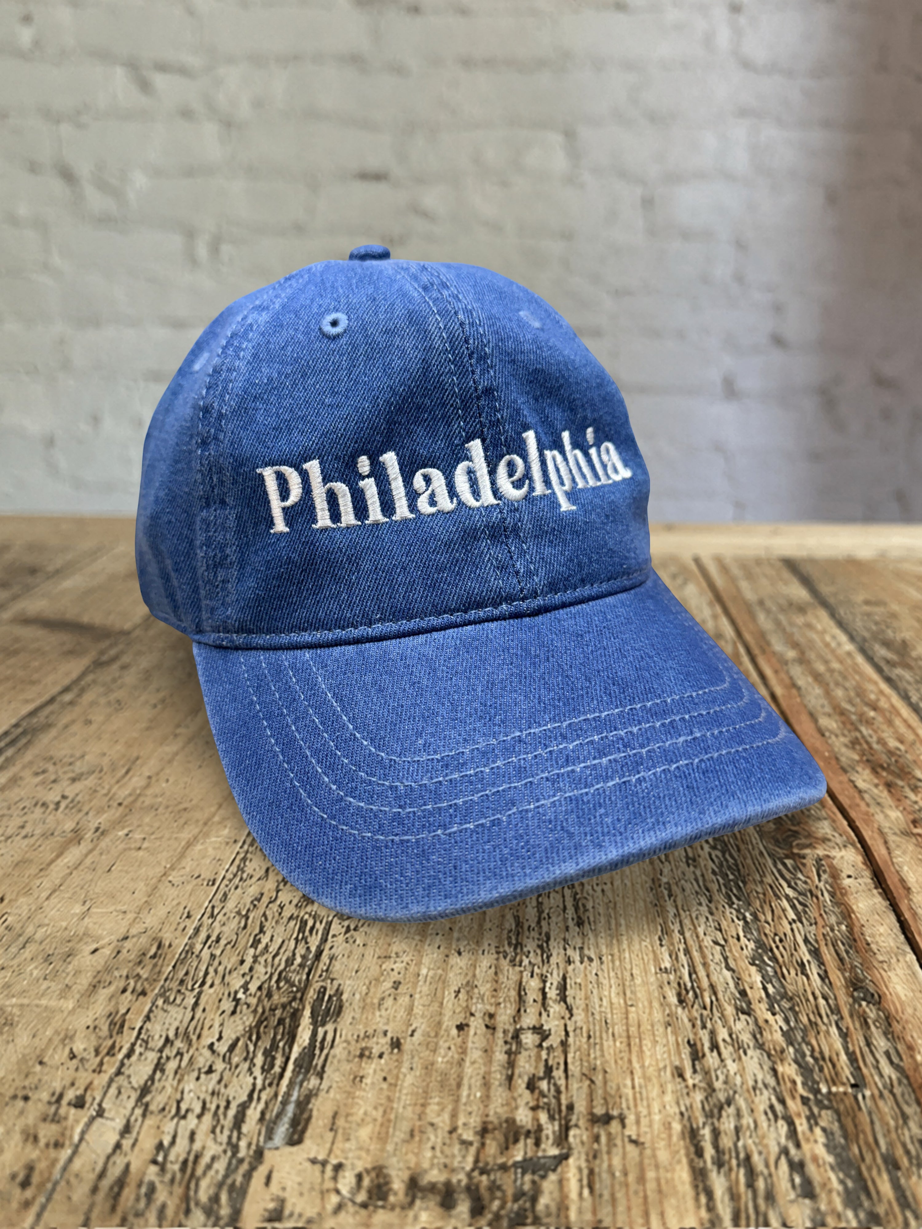 Philadelphia Classic Dad Hat - Denim w White