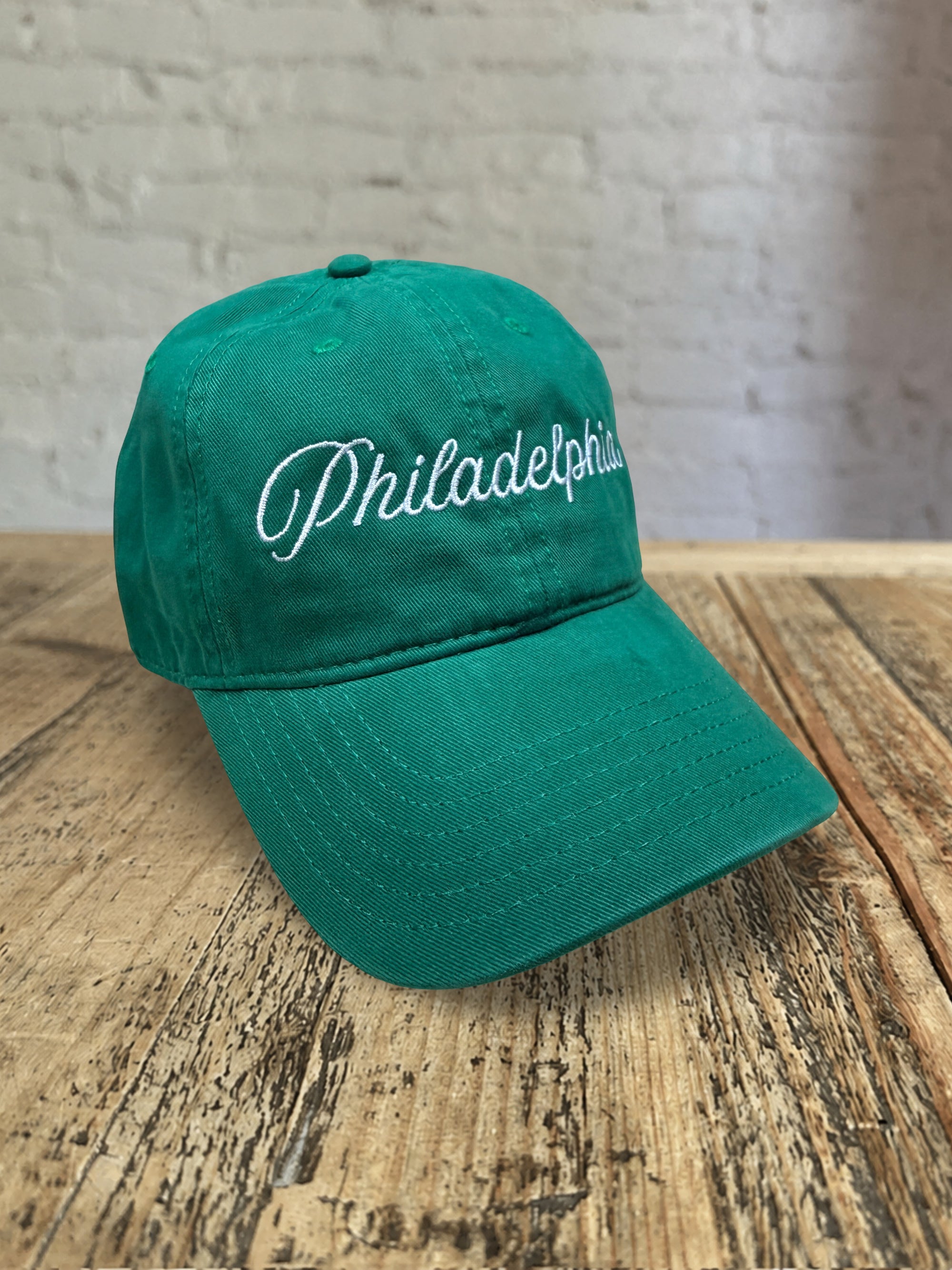 Philadelphia Script Dad Hat - Kelly Green