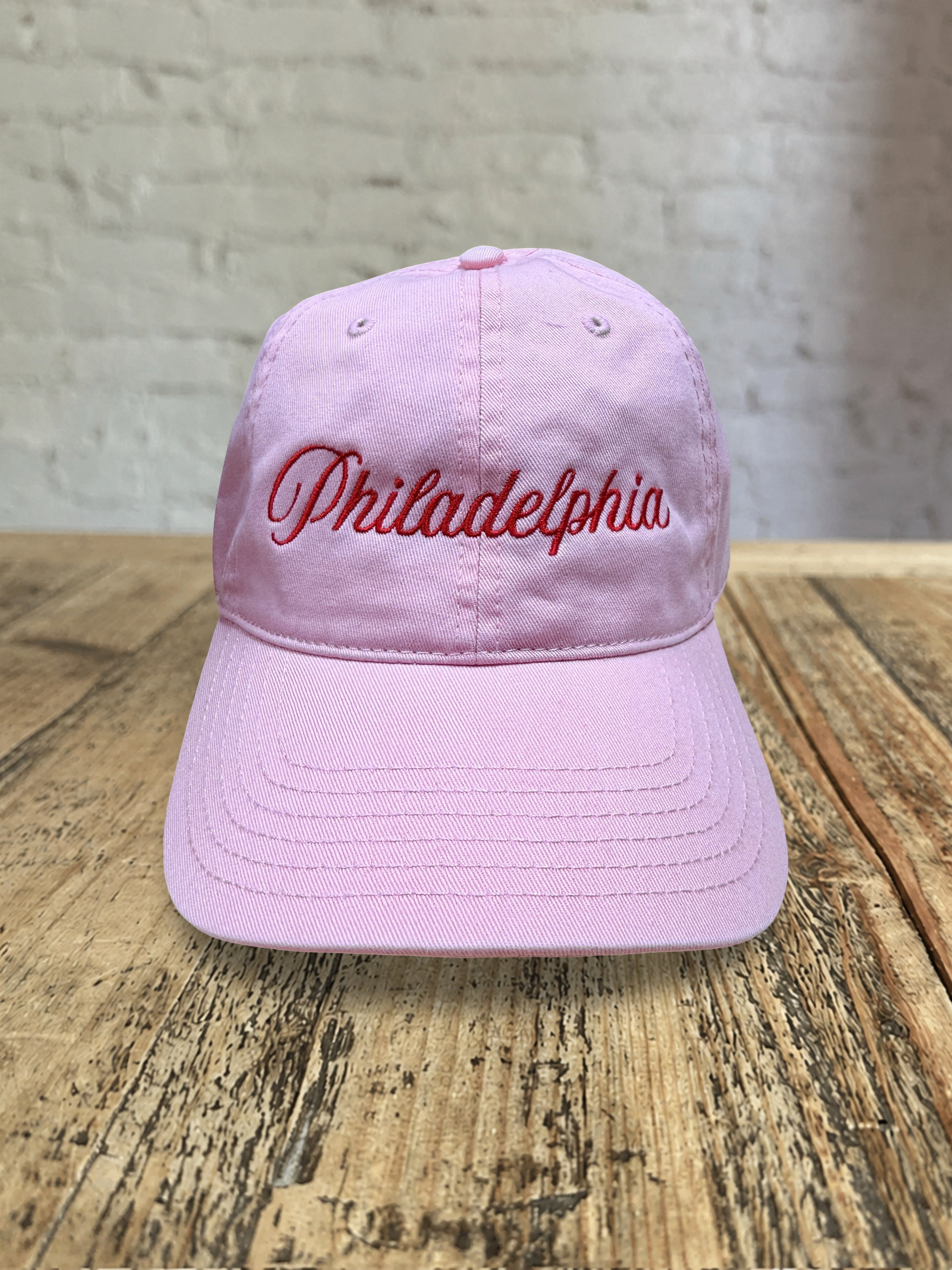 Philadelphia Script Dad Hat - Pink