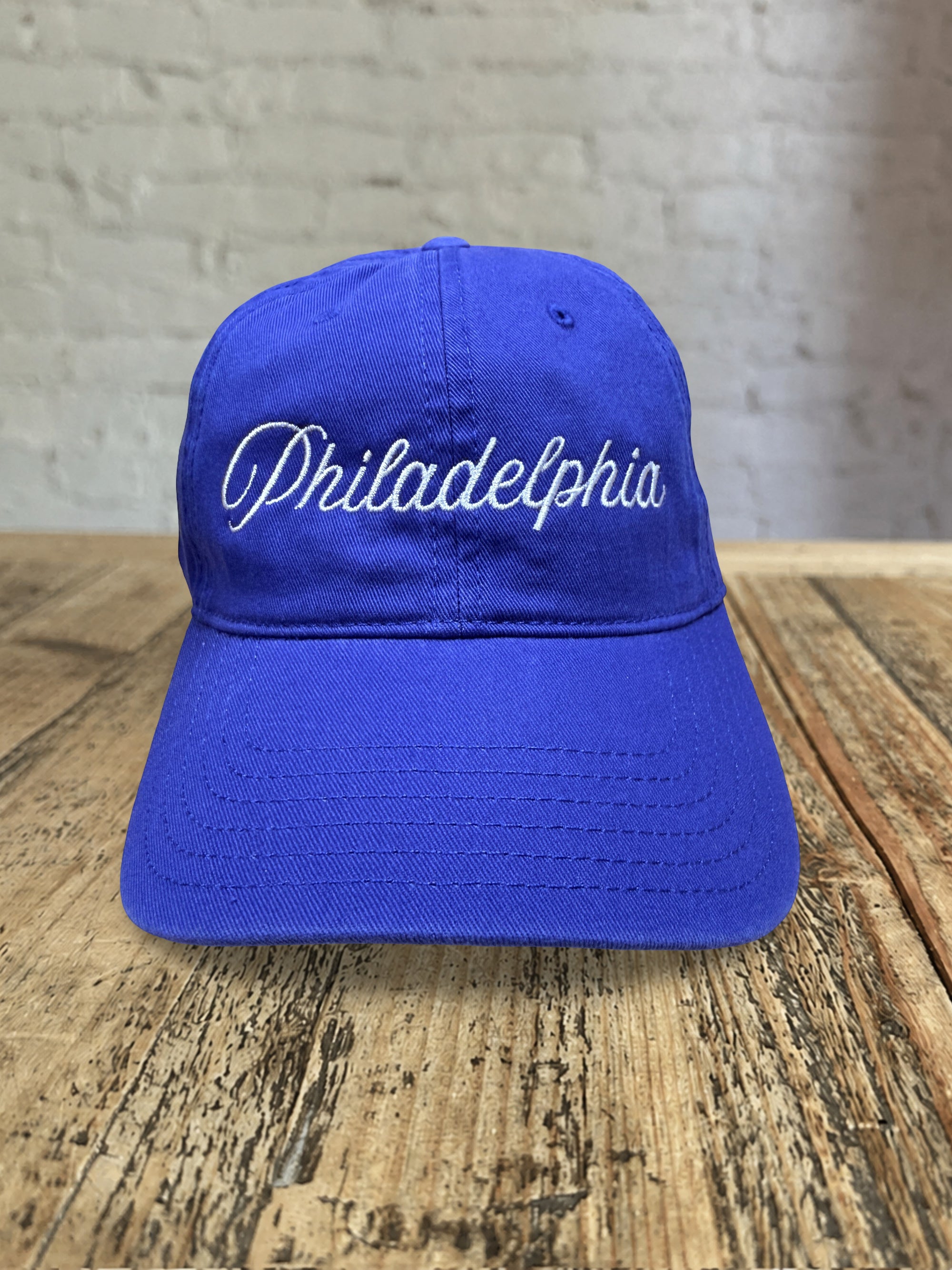 Philadelphia Script Dad Hat - Royal Blue