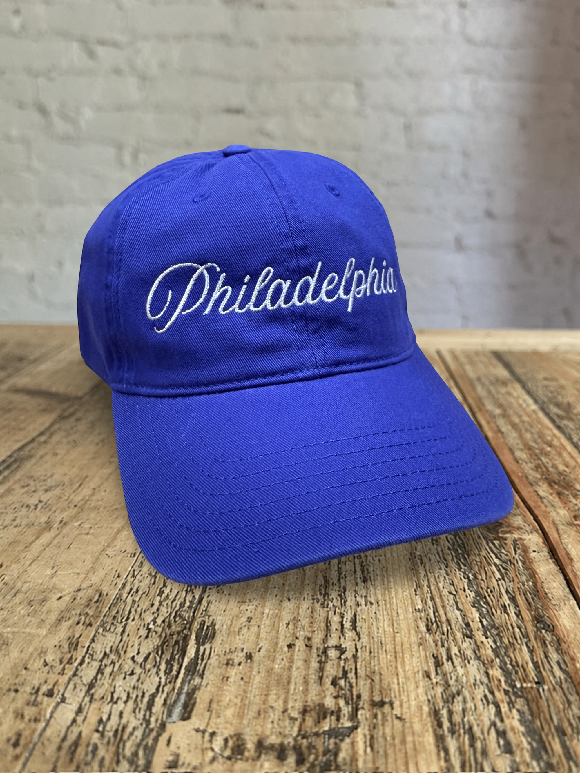 Philadelphia Script Dad Hat - Royal Blue