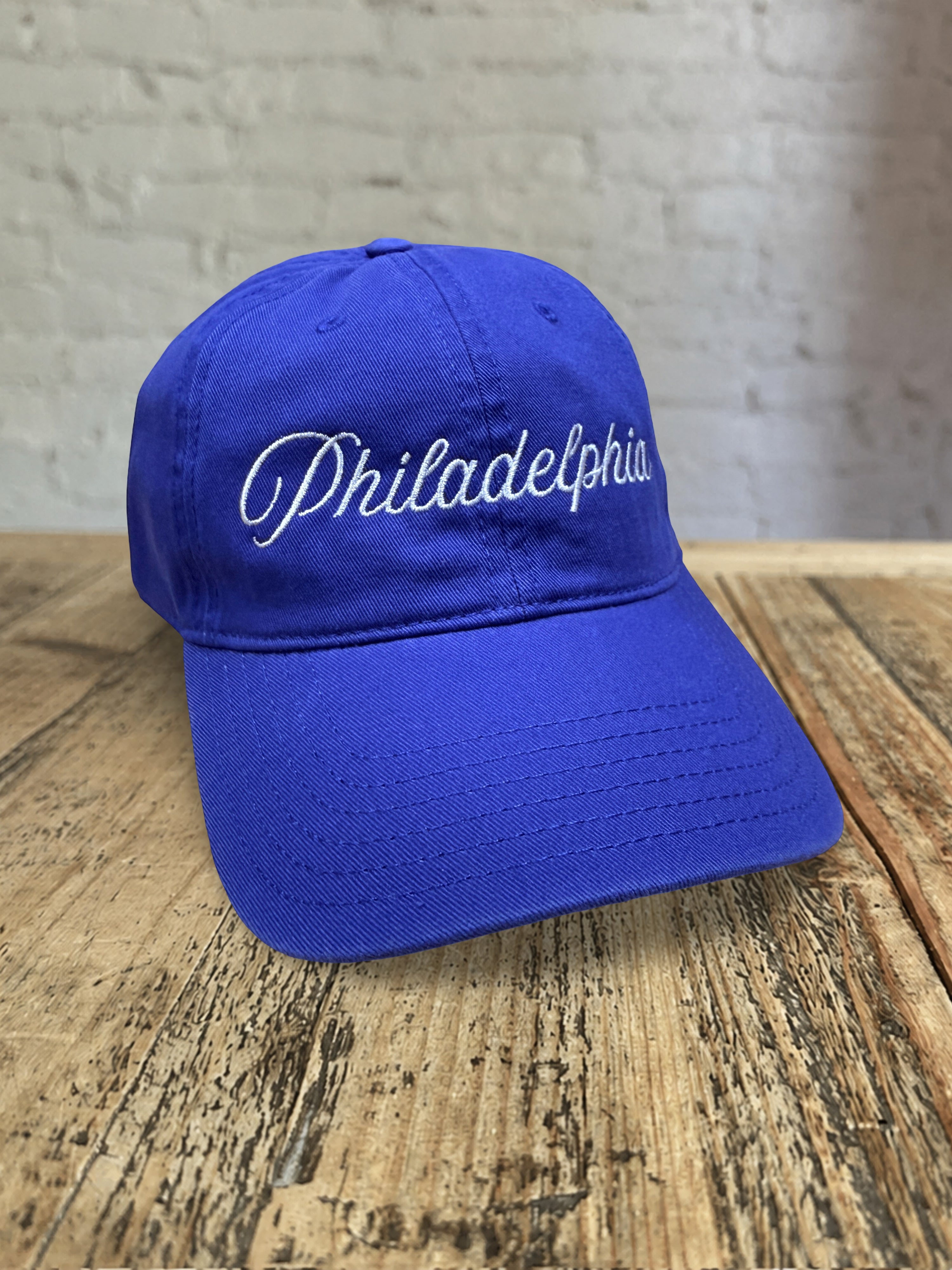 Philadelphia Script Dad Hat - Royal Blue