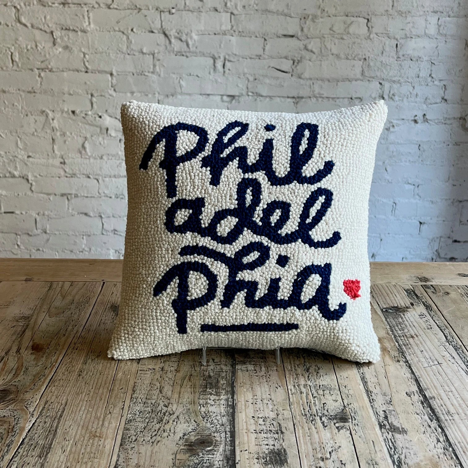 Philadelphia Heart Hook Pillow