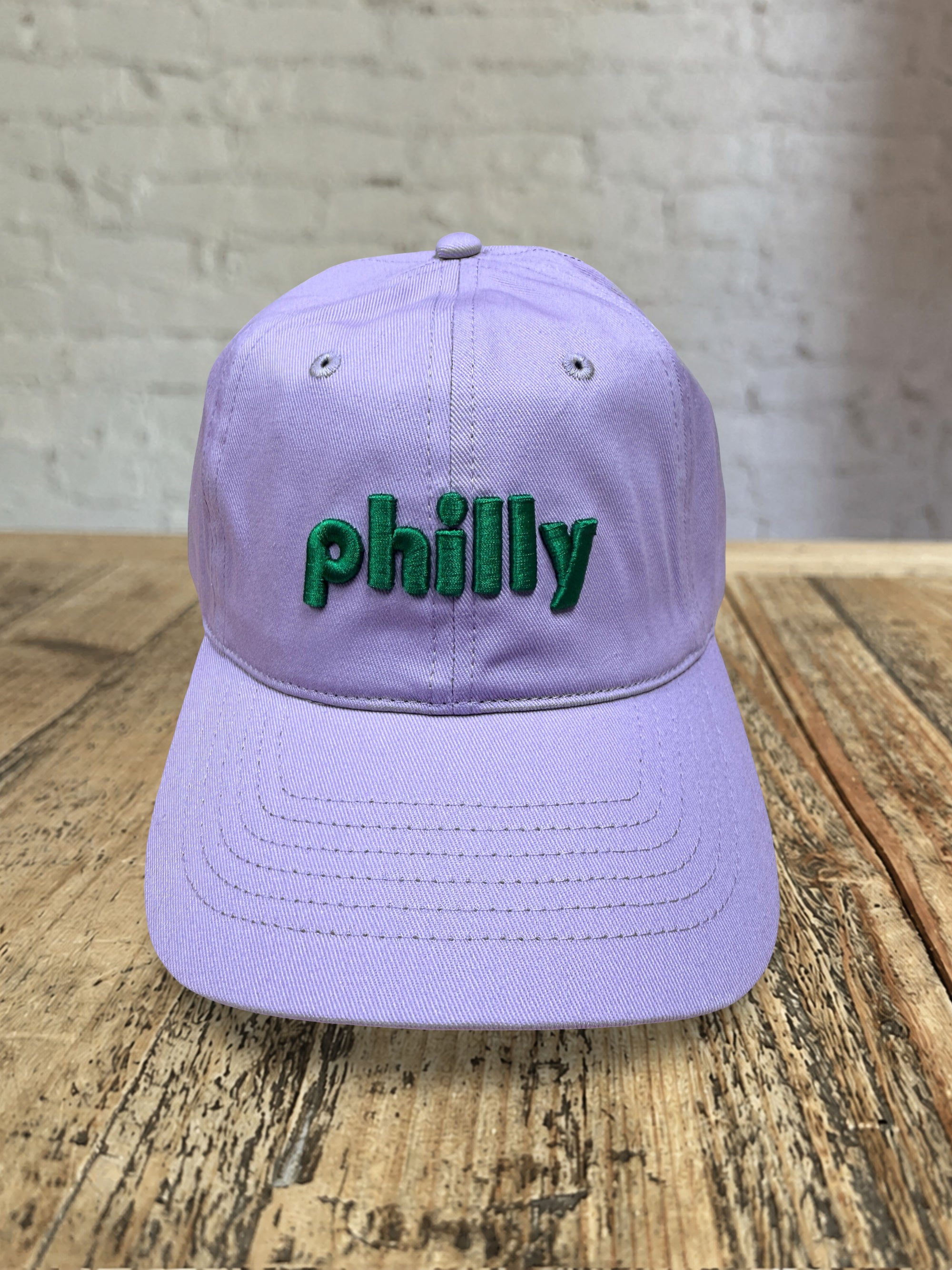 Philly Chalet Dad Hat - Lavender w Green
