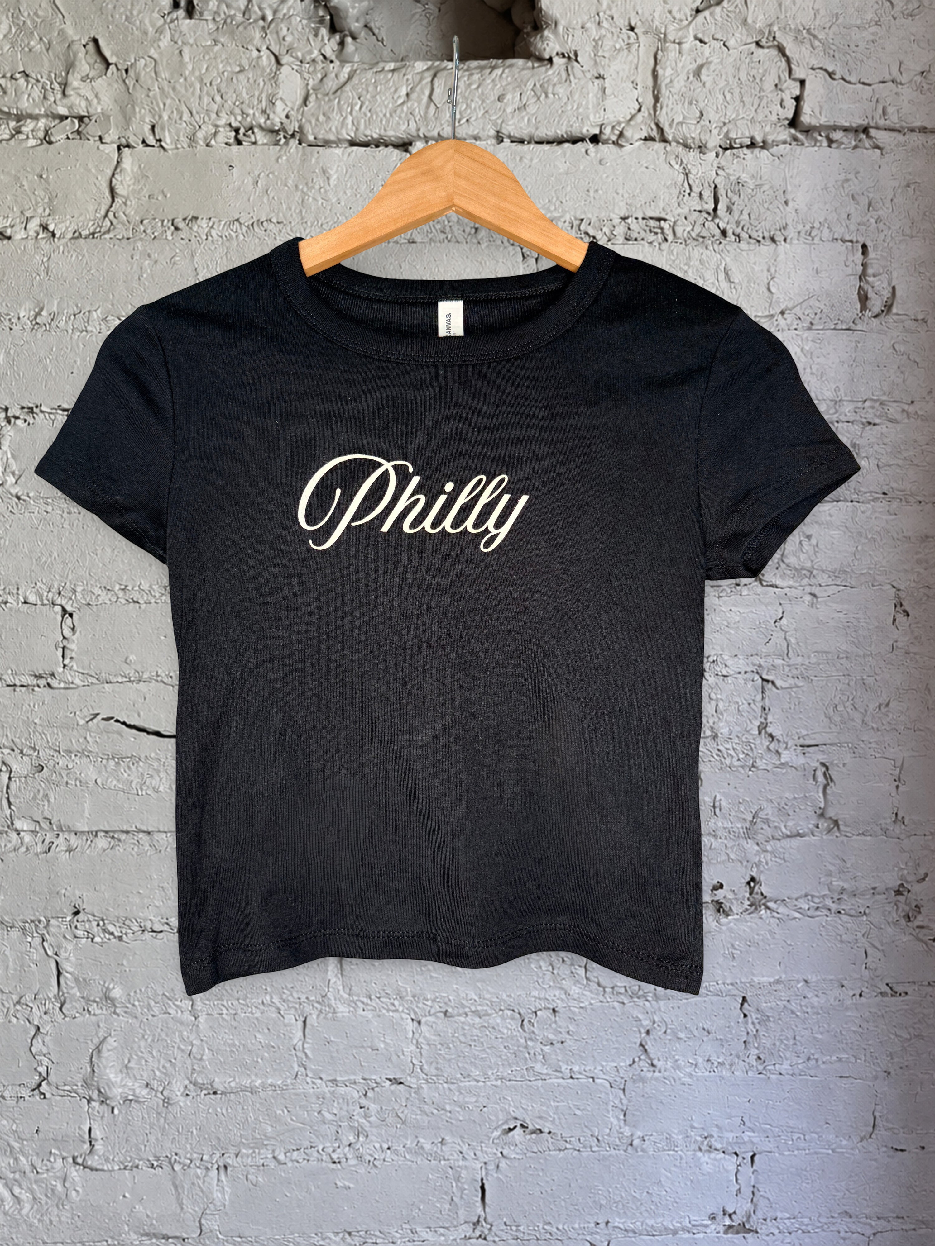 Philly Script Black Baby Tee