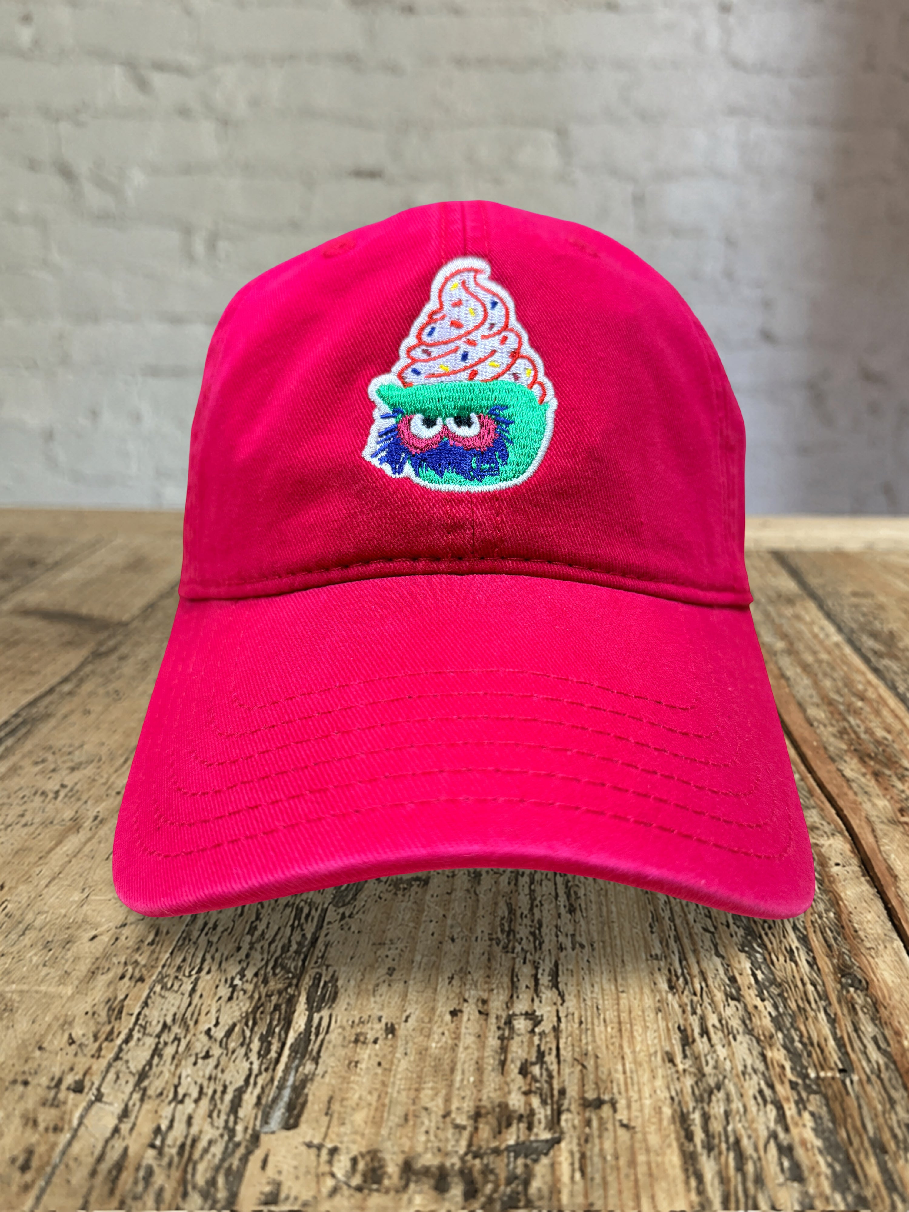 Phils Mascot w Ice Cream Dad Hat - Red