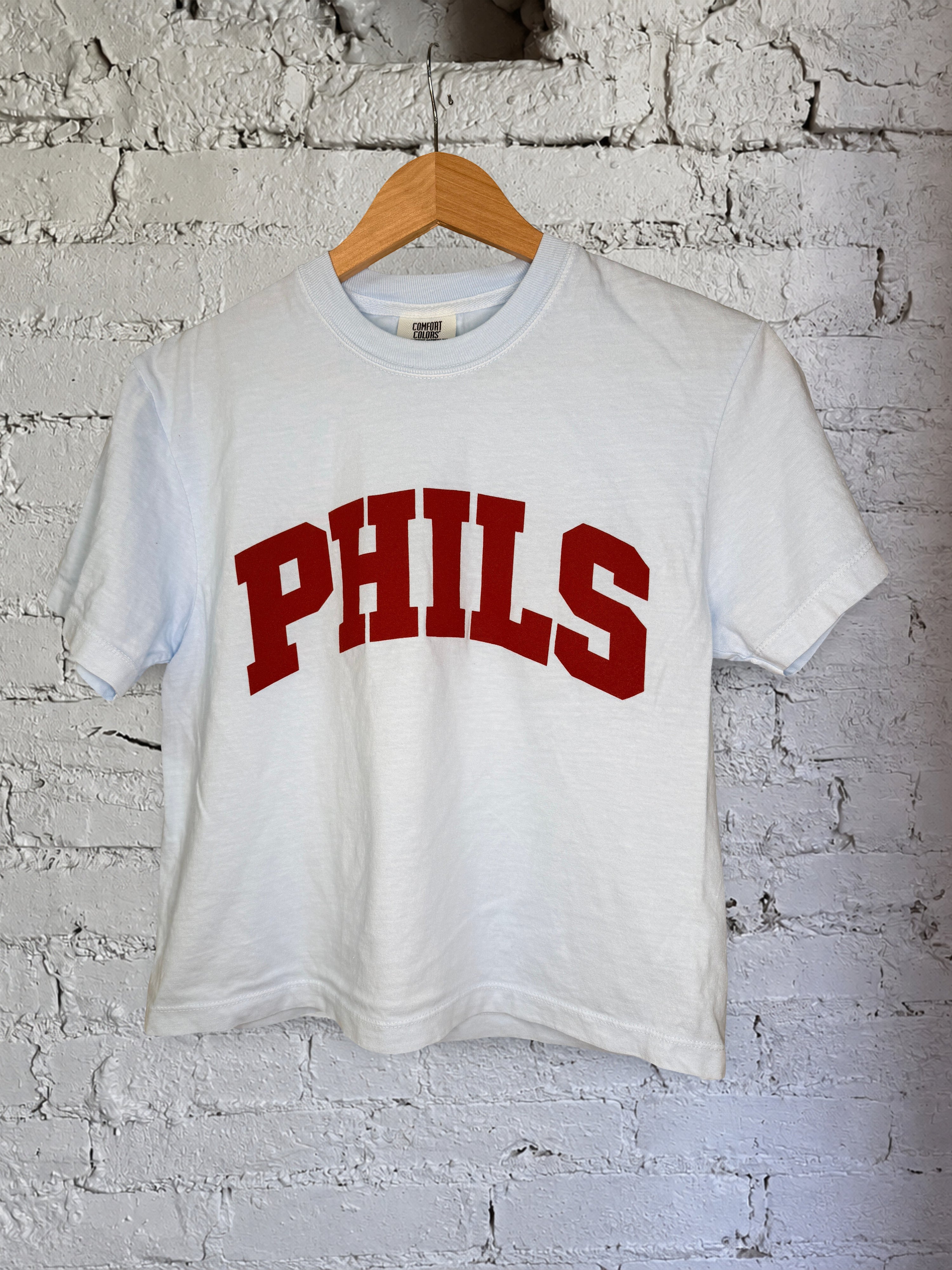 Phils Light Blue Women's Cropped Tee