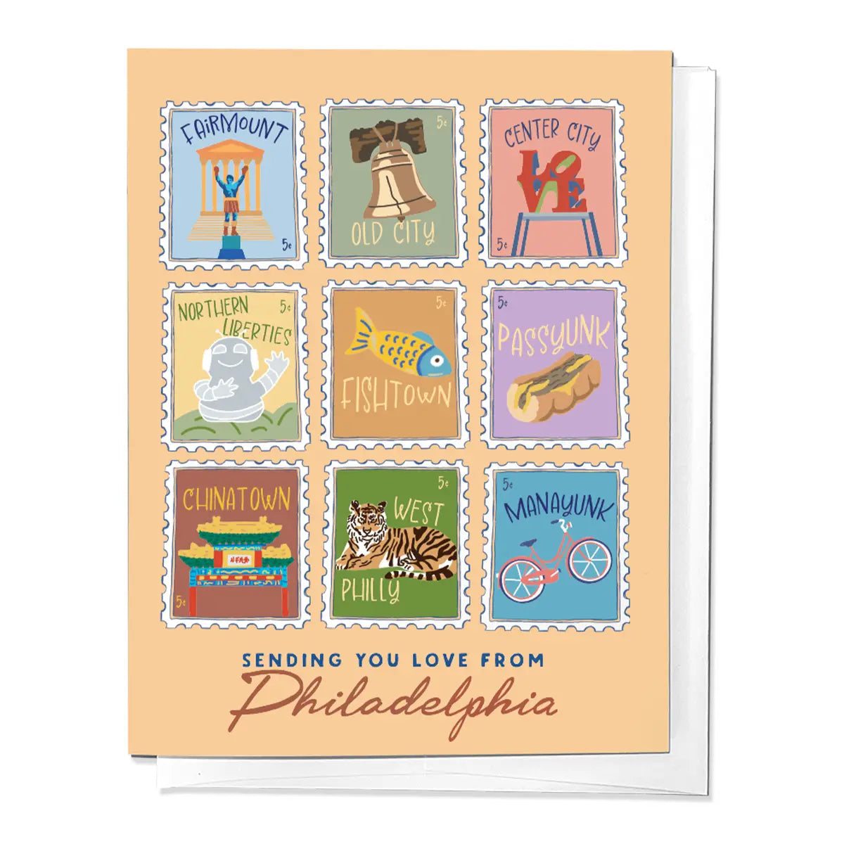 Sending You Love from Philly Stamps Greeting Card