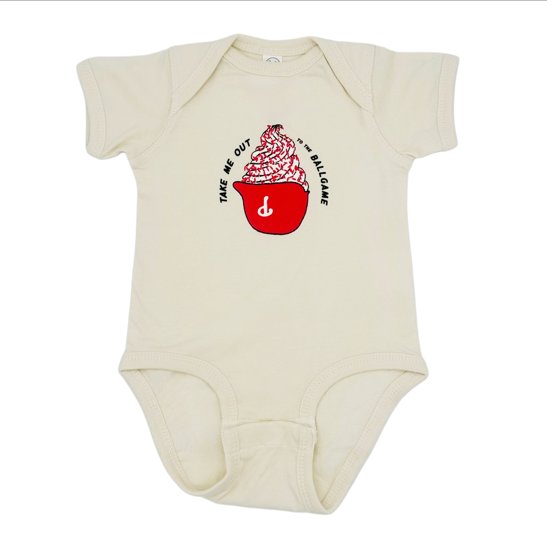 Take me out to the Ballgame (red helmet) Onesie