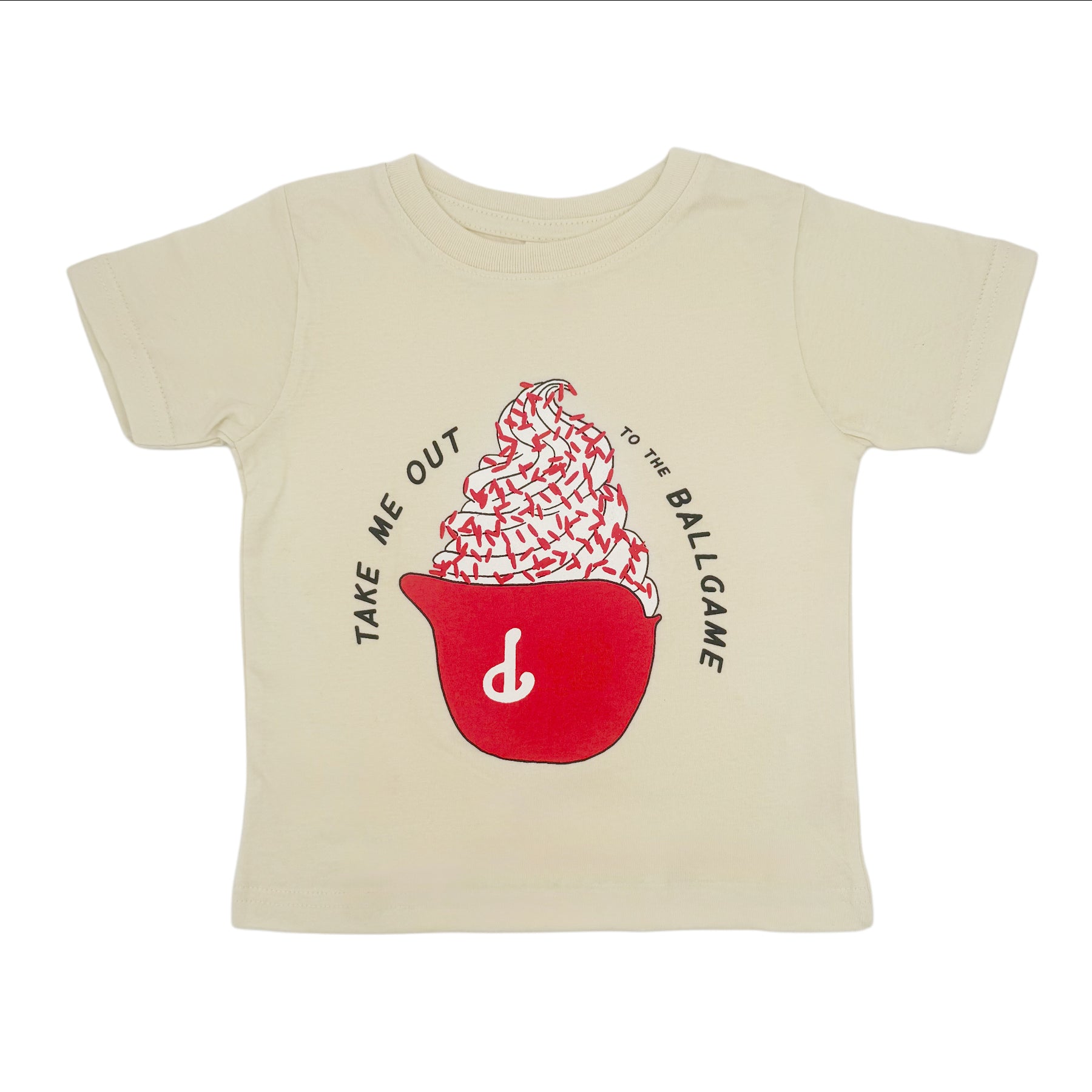Take me out to the Ballgame (red helmet) Toddler Tee