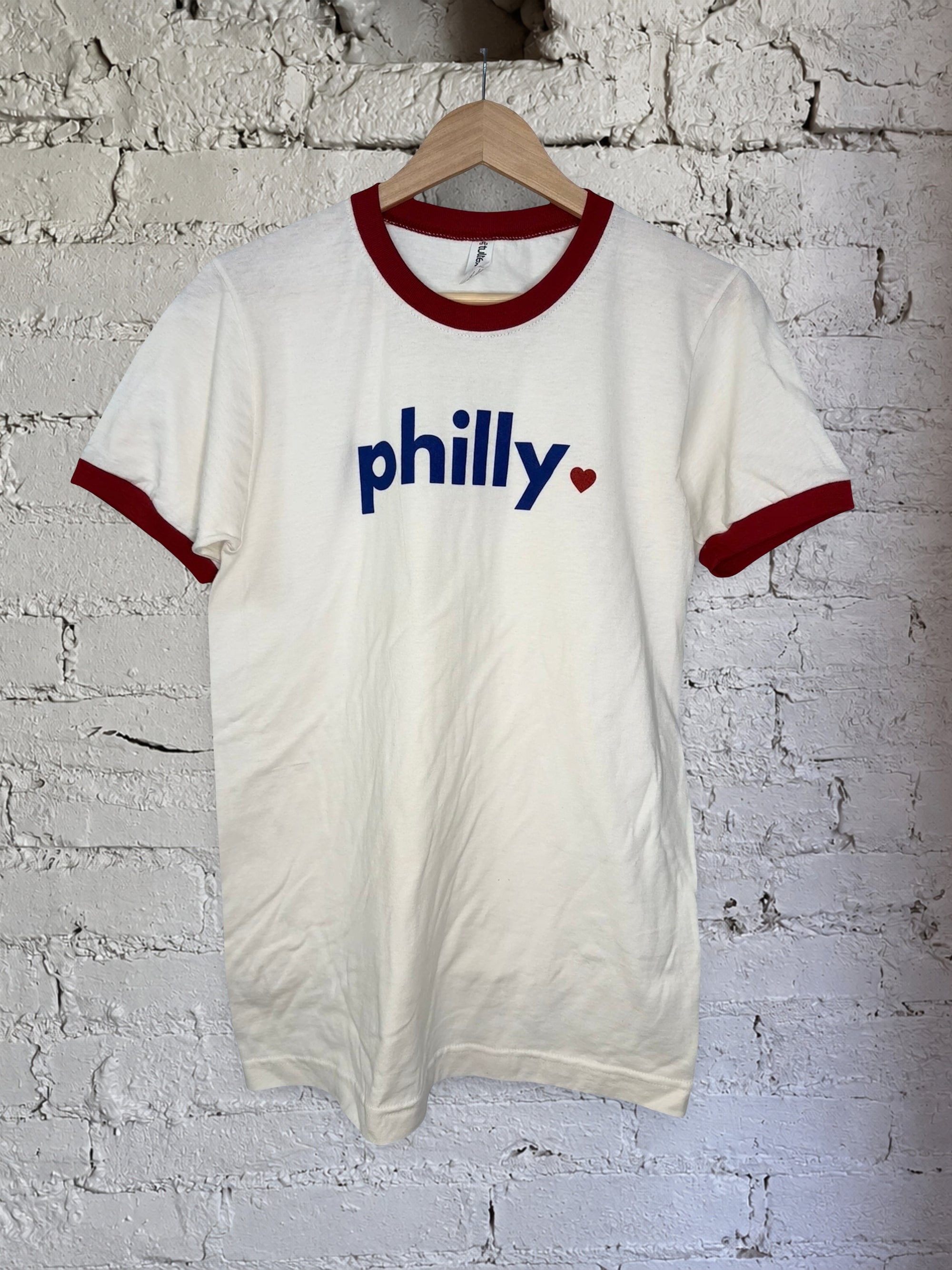 Philly Heart Red/White Ringer Tee